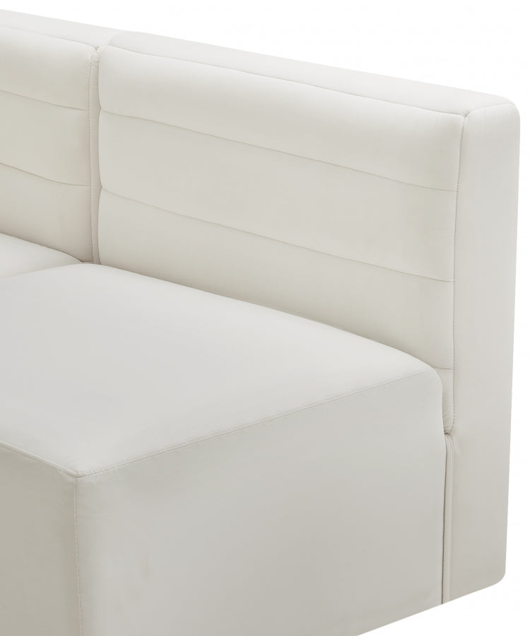 Quincy 95" Velvet Upholstered Comfort 3pc. Modular Sofa