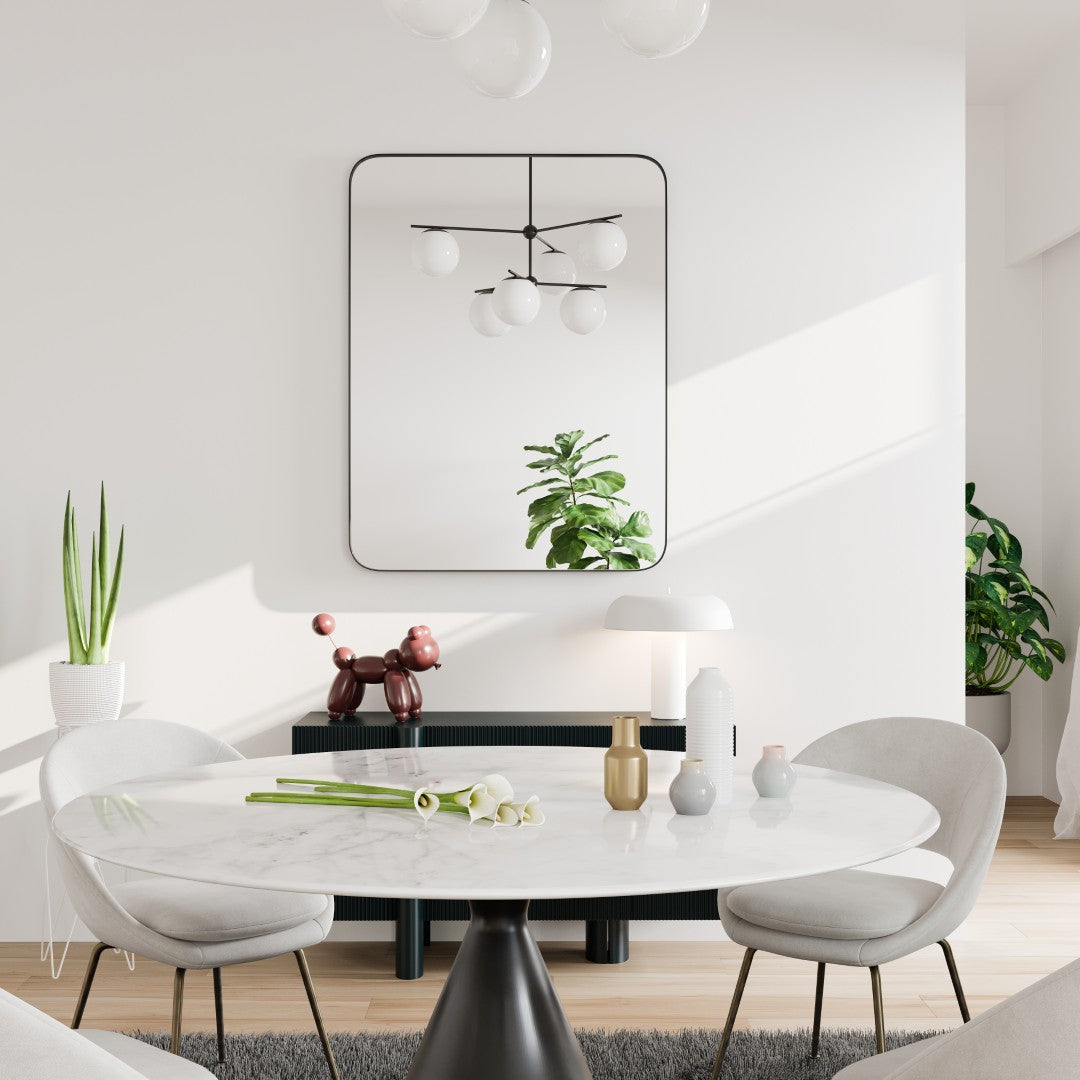 Eviva Harmony Black Metal Framed Mirror