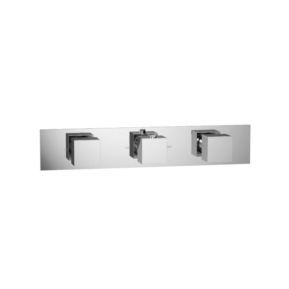 Flusso 160.2715T Trim For Horizontal Thermostatic Valve with 2 Volume Controls