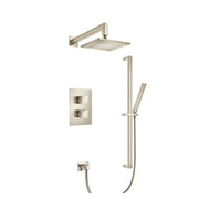 Flusso 160.7100 Two Output Shower Set With Shower Head, Hand Held And Slide Bar