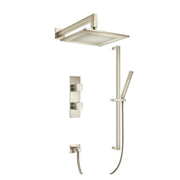 Flusso 160.7300 Two Output Shower Set With Shower Head, Hand Held And Slide Bar