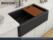 Arona Apron-Front 33 in. Single Bowl Granite Composite Kitchen Sink with Integrated Workstation and Accessories 1600