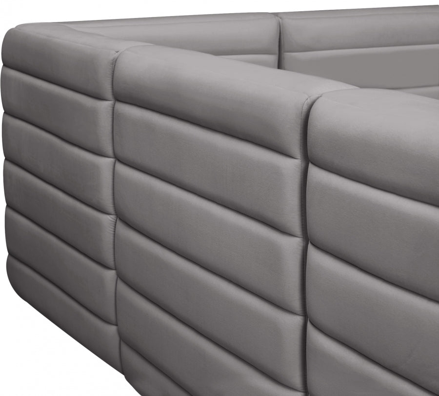 Quincy 95" Velvet Upholstered Comfort 3pc. Modular Sofa