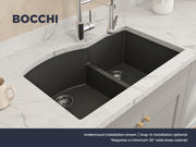 Campino Duo Dual Mount Granite Composite 33 in. 60/40 Double Bowl Kitchen Sink with Strainers 1602