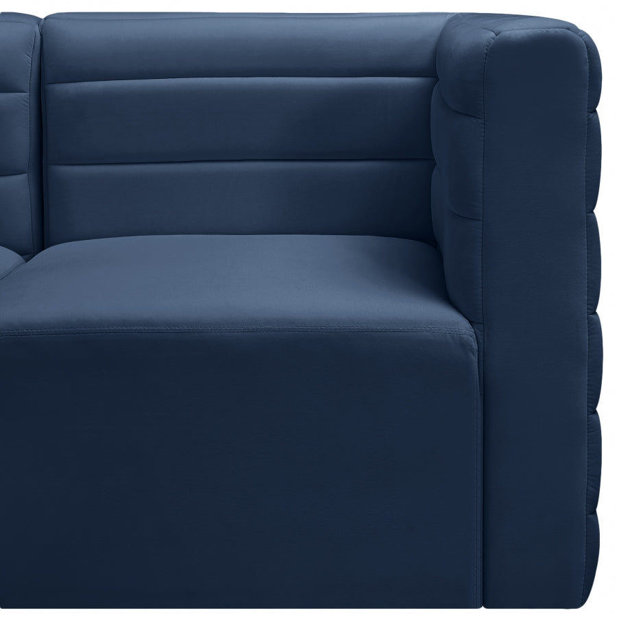 Quincy 95" Velvet Upholstered Comfort 3pc. Modular Sofa