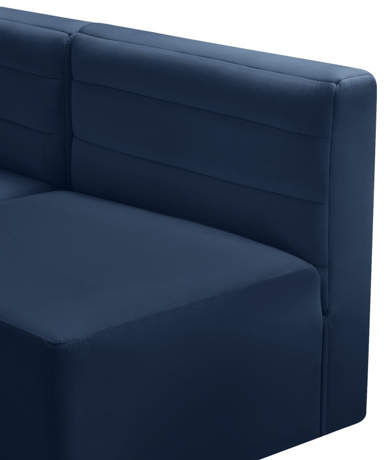 Quincy 95" Velvet Upholstered Comfort 3pc. Modular Sofa