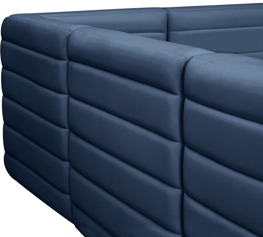 Quincy 95" Velvet Upholstered Comfort 3pc. Modular Sofa