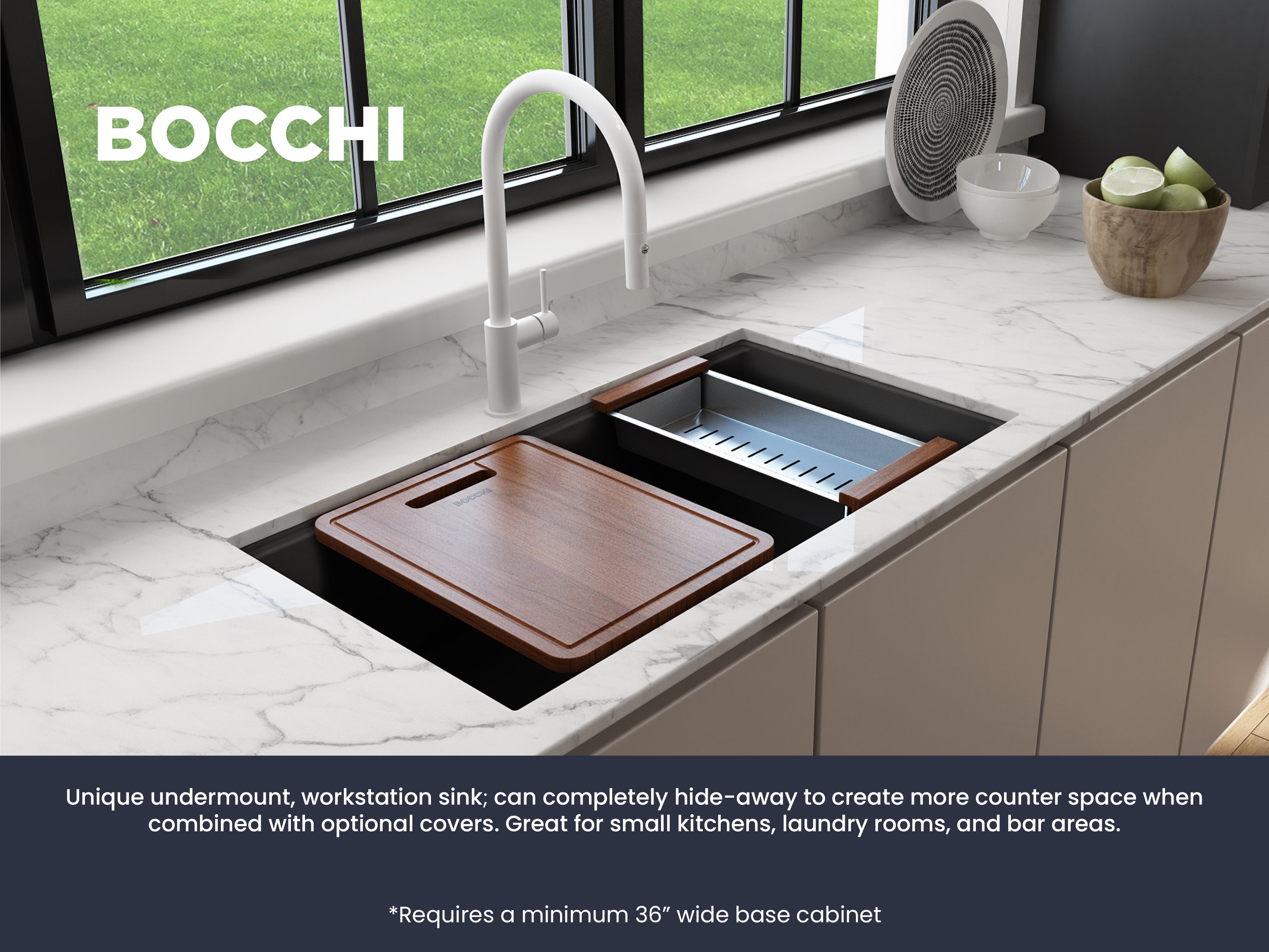 BAVENO LUX 34 Granite Workstation Sinks