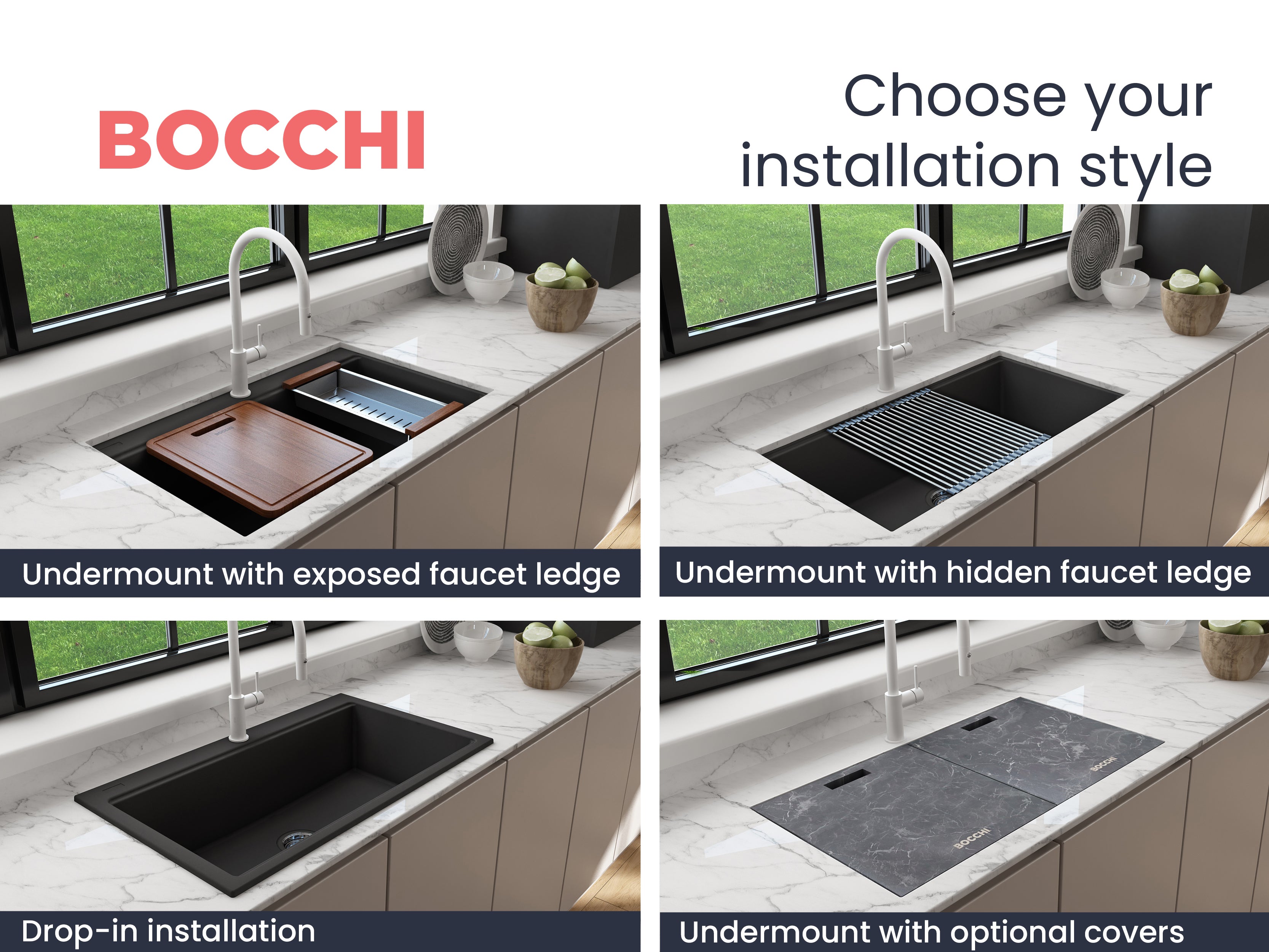 BAVENO LUX 34 Granite Workstation Sinks