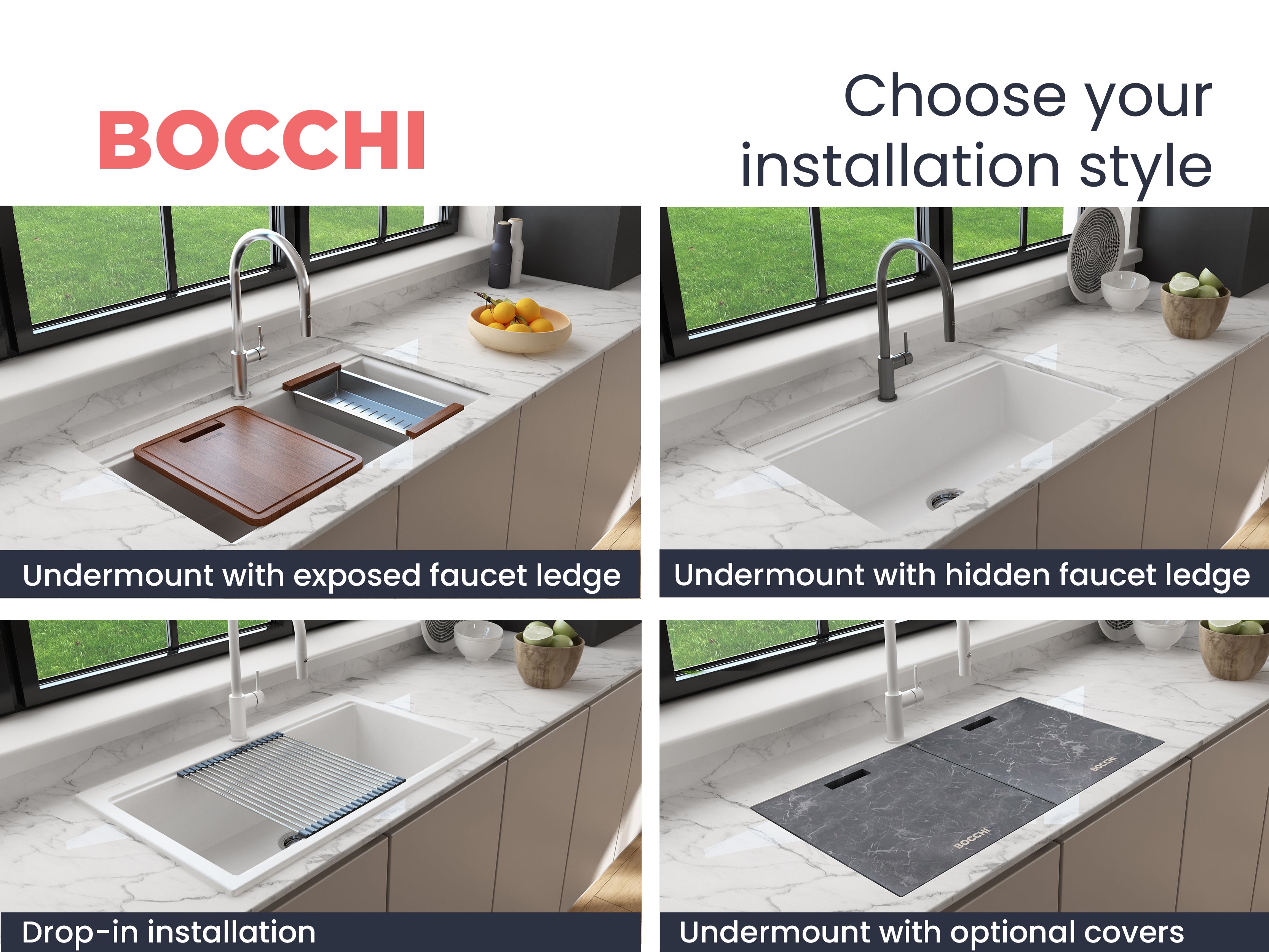 BAVENO LUX 34 Granite Workstation Sinks
