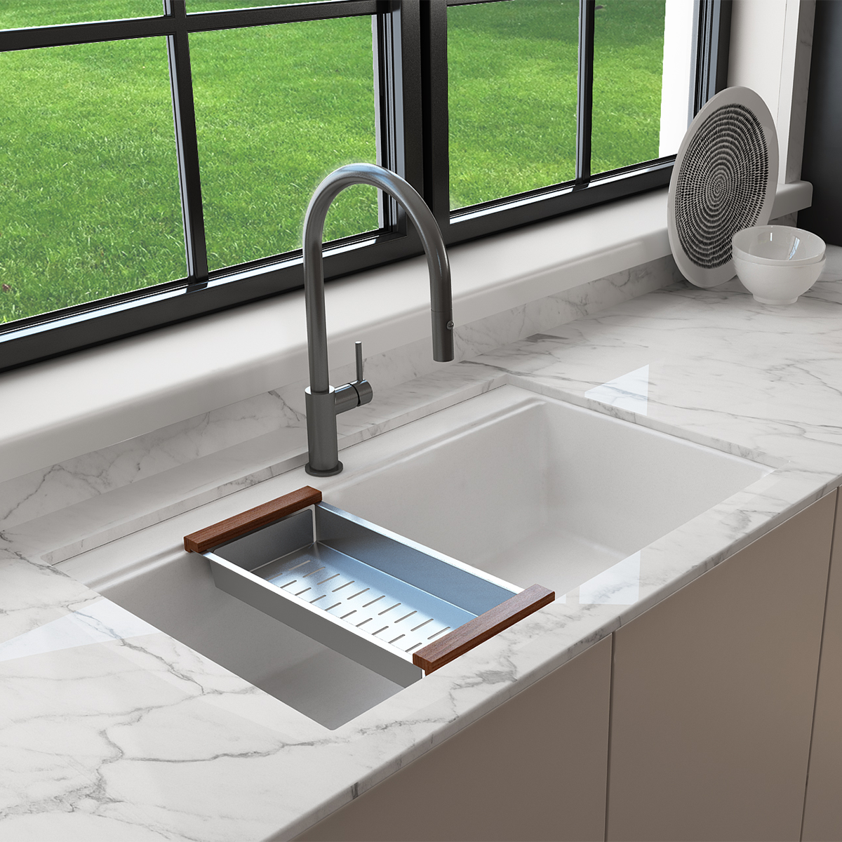 BAVENO LUX 34 Granite Workstation Sinks