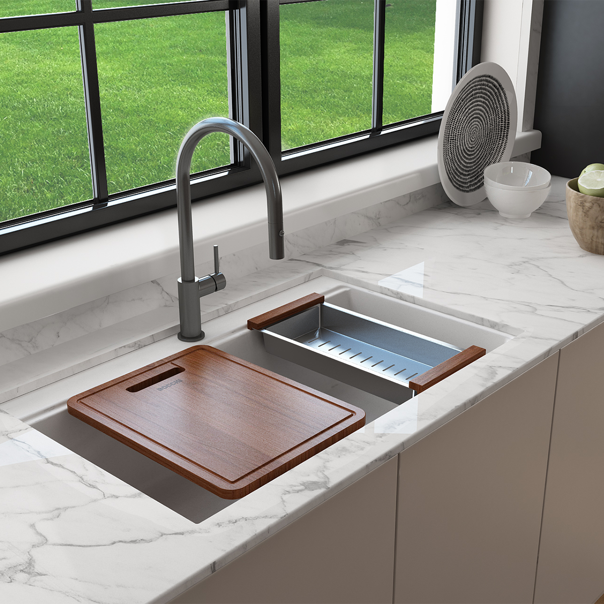 BAVENO LUX 34 Granite Workstation Sinks