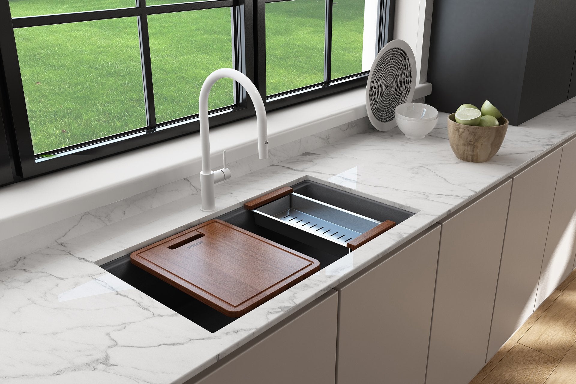 BAVENO LUX 34 Granite Workstation Sinks