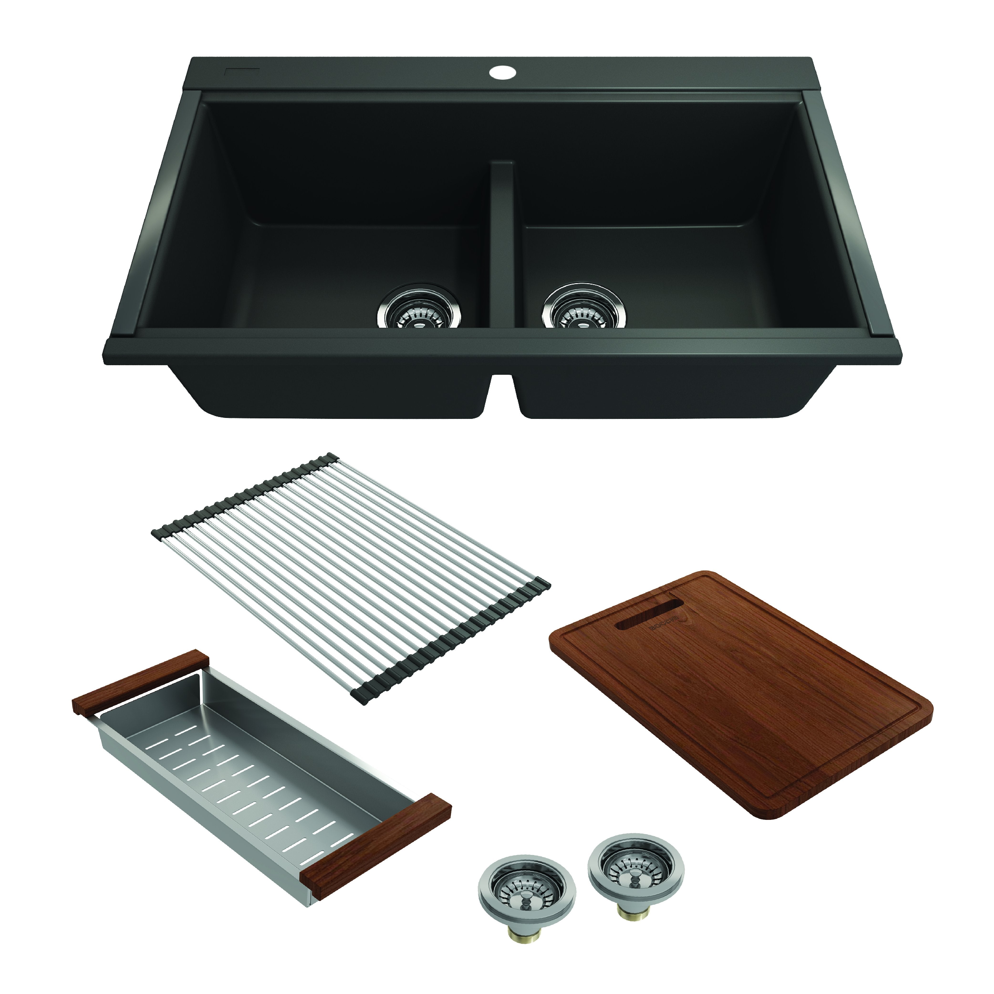 BAVENO LUX 34D Granite Workstation Sinks