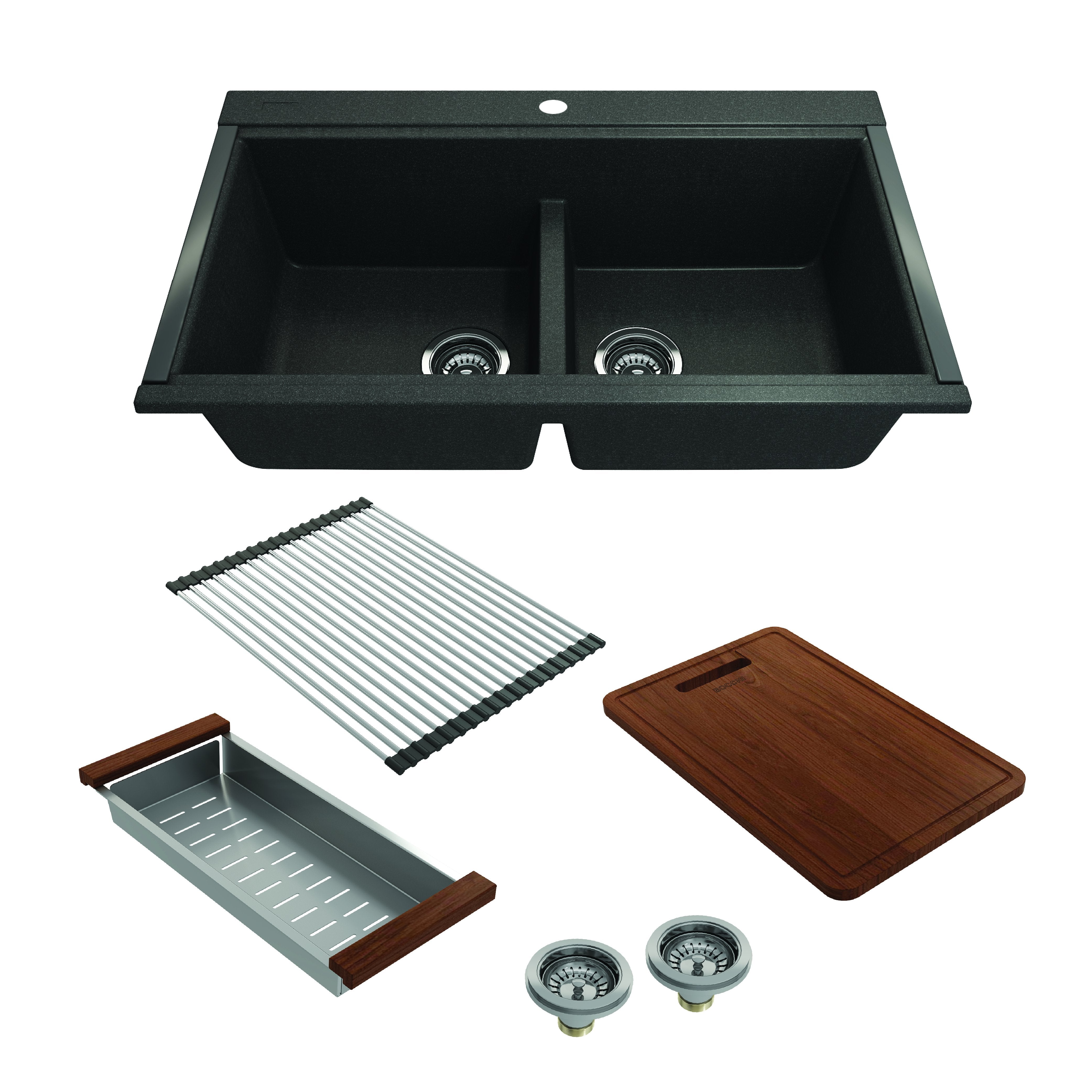 BAVENO LUX 34D Granite Workstation Sinks