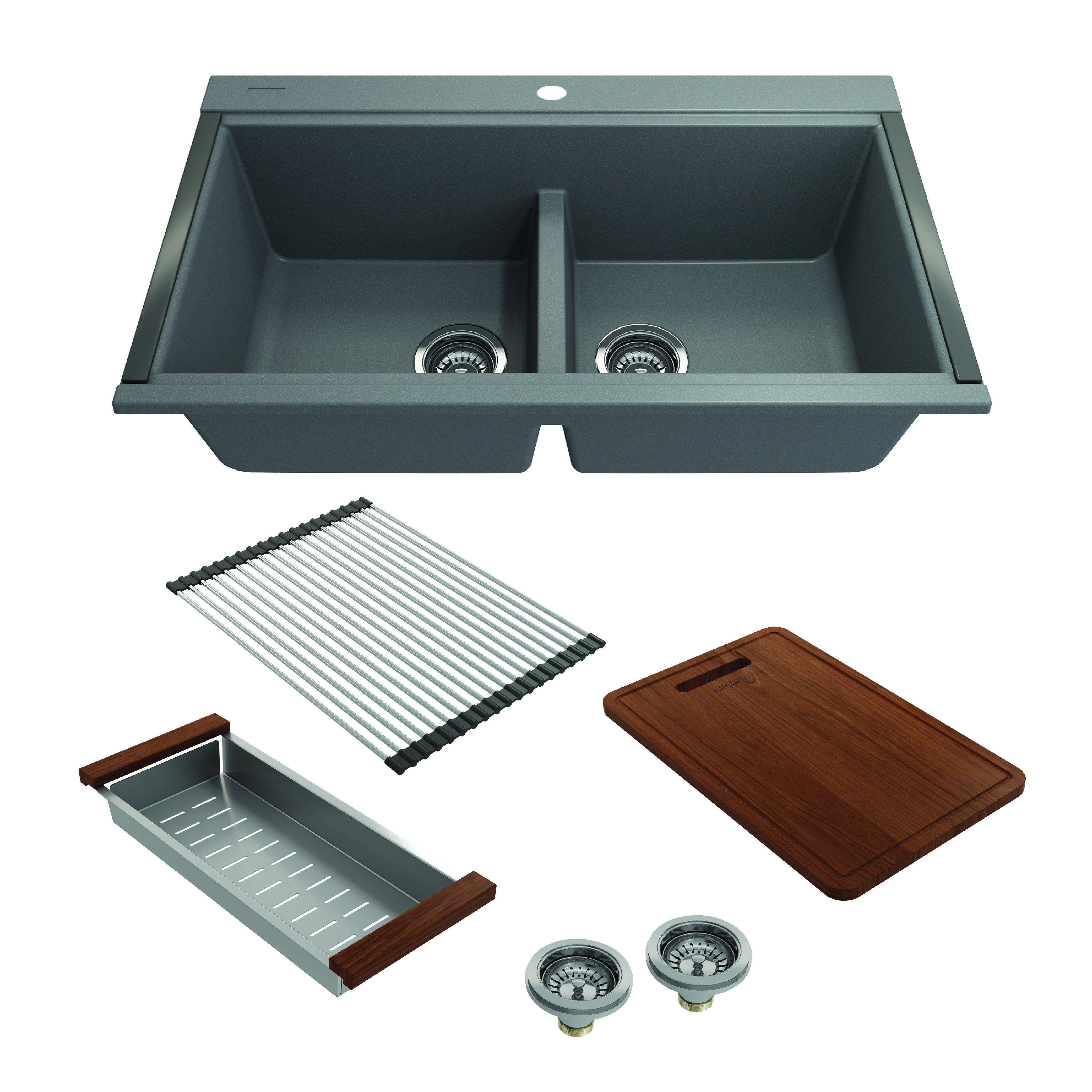 BAVENO LUX 34D Granite Workstation Sinks
