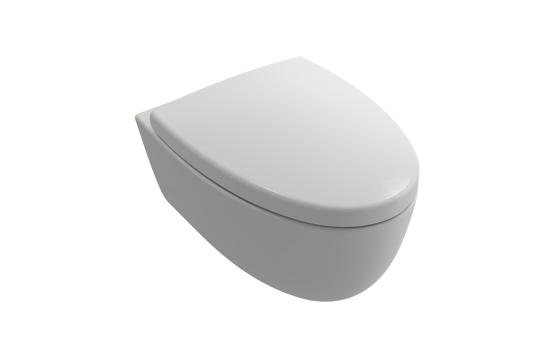 Milano Wall-hung Elongated Toilet Bowl White 1632