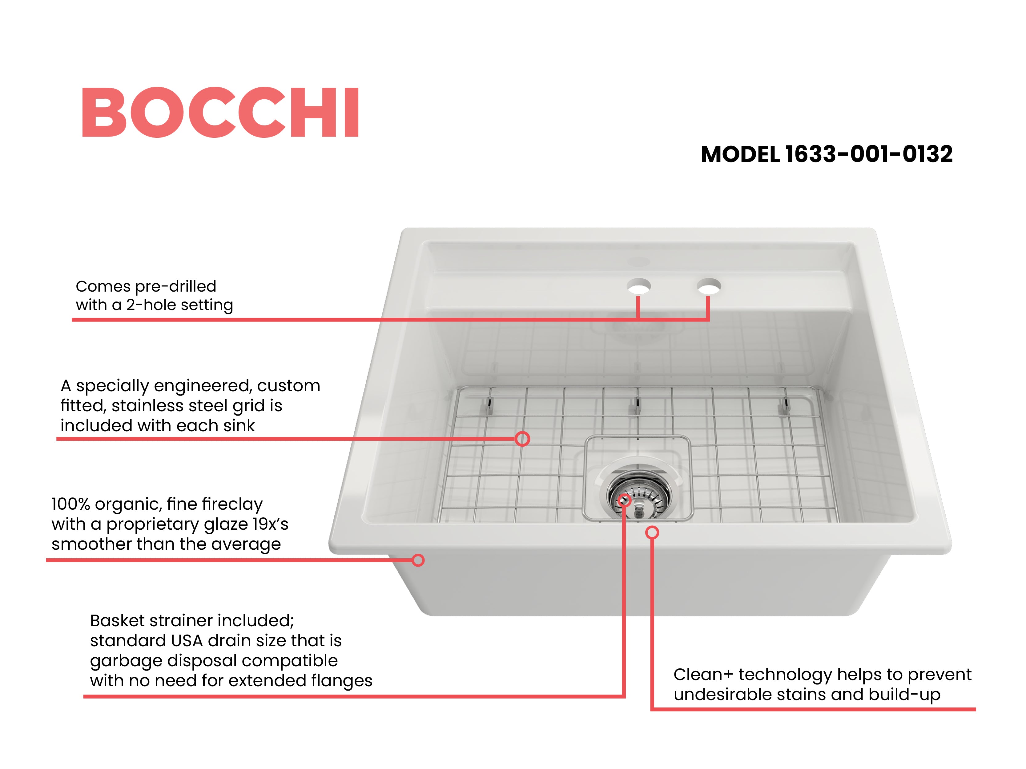 Baveno Hide-Away Workstation Fireclay 27 in. Single Bowl Kitchen Sink 3-hole with Accessories 1633