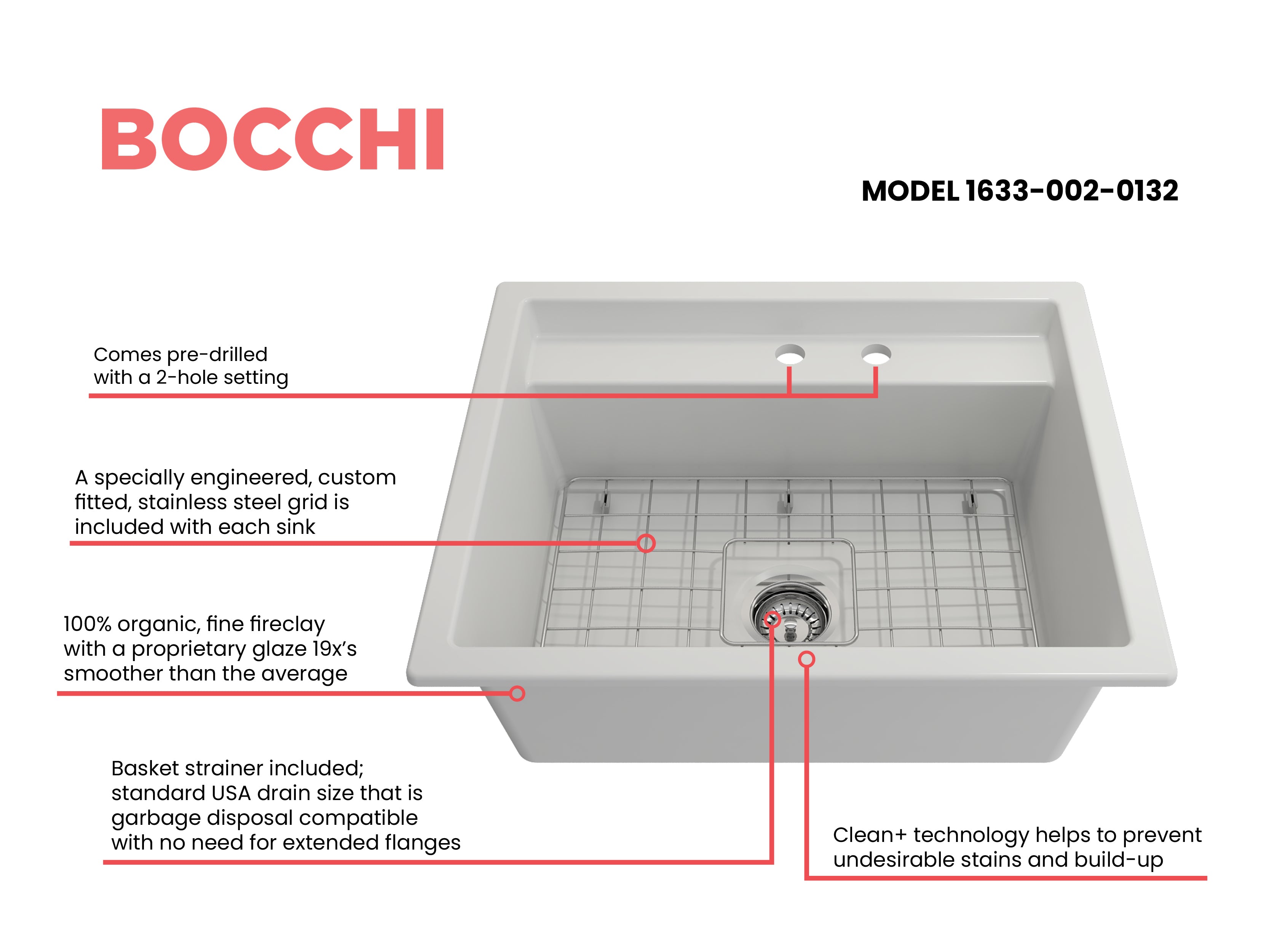 Baveno Hide-Away Workstation Fireclay 27 in. Single Bowl Kitchen Sink 3-hole with Accessories 1633