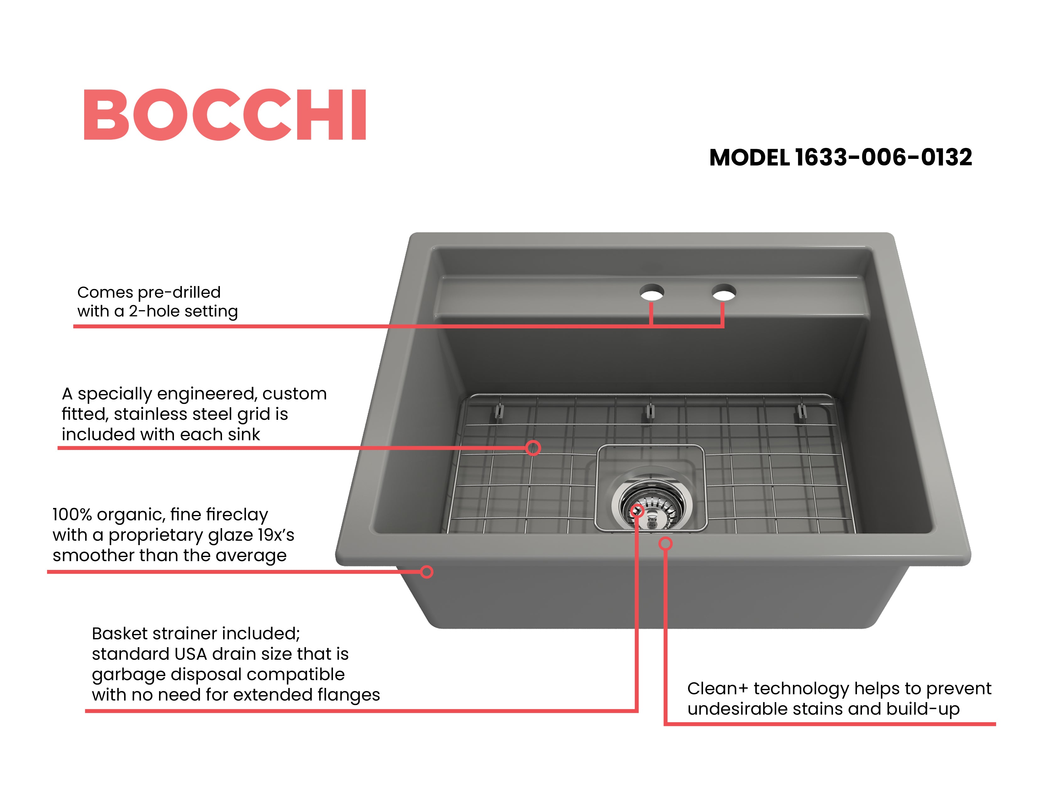 Baveno Hide-Away Workstation Fireclay 27 in. Single Bowl Kitchen Sink 3-hole with Accessories 1633