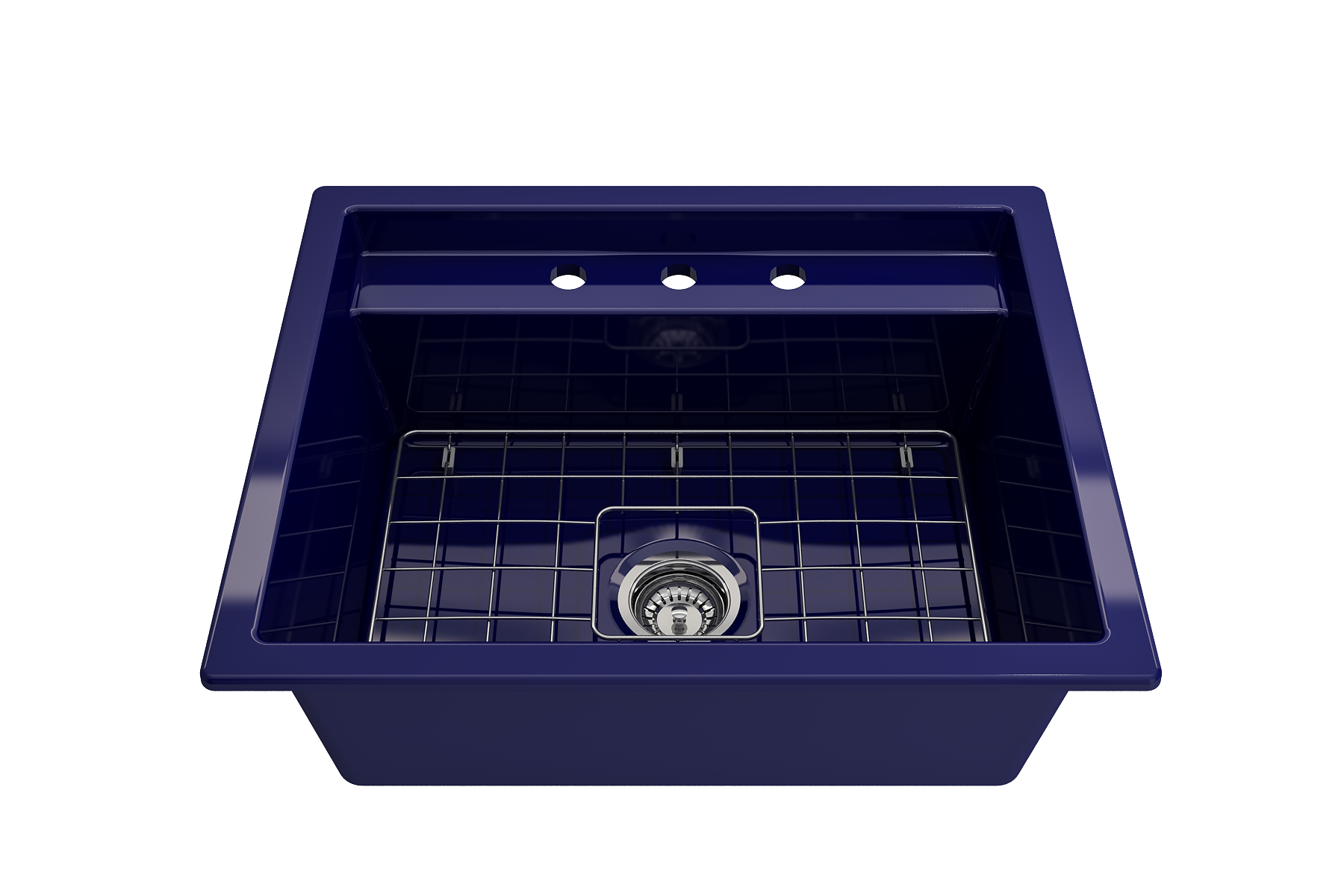 Baveno Hide-Away Workstation Fireclay 27 in. Single Bowl Kitchen Sink 3-hole with Accessories 1633