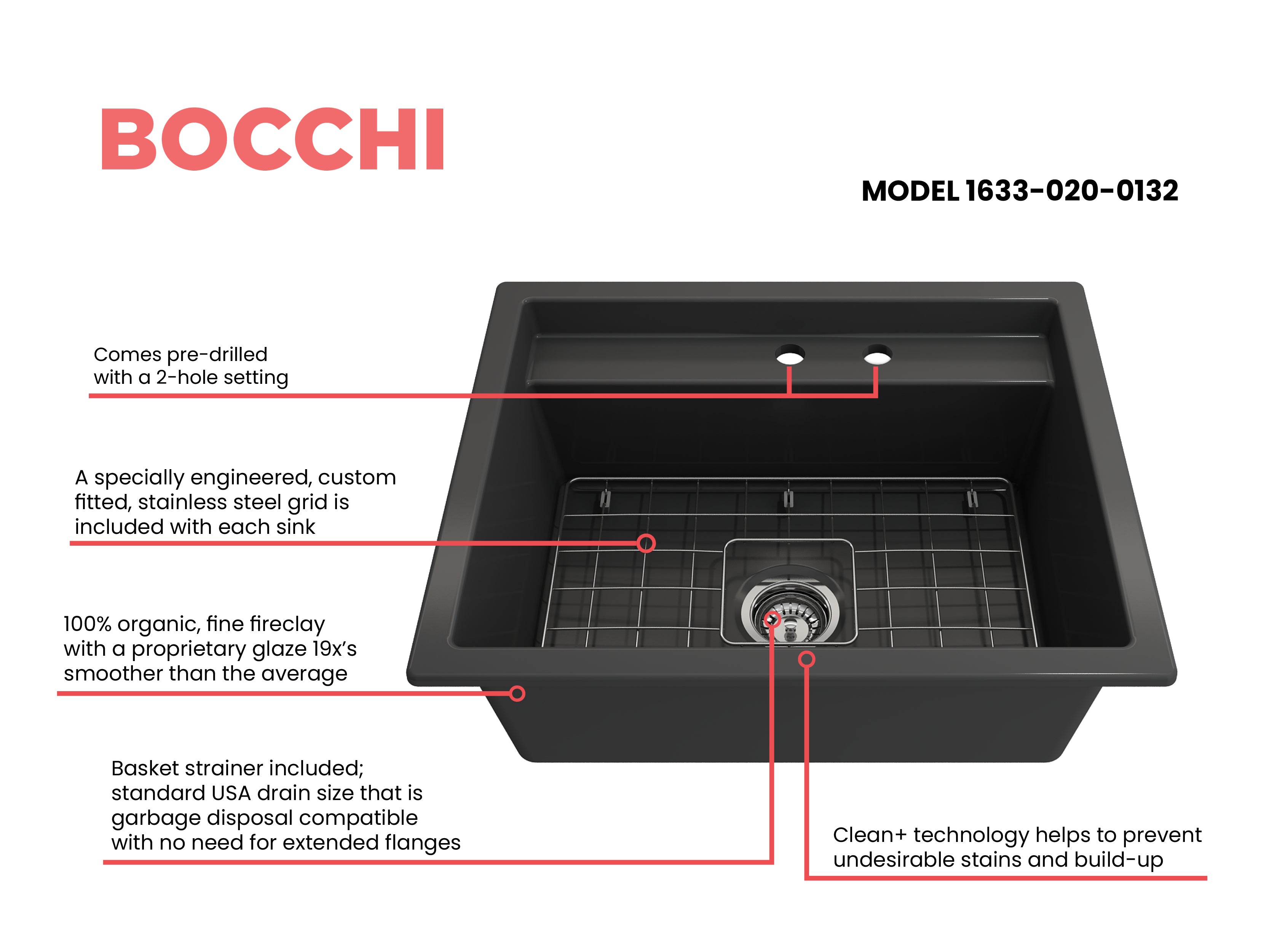 Baveno Hide-Away Workstation Fireclay 27 in. Single Bowl Kitchen Sink 3-hole with Accessories 1633