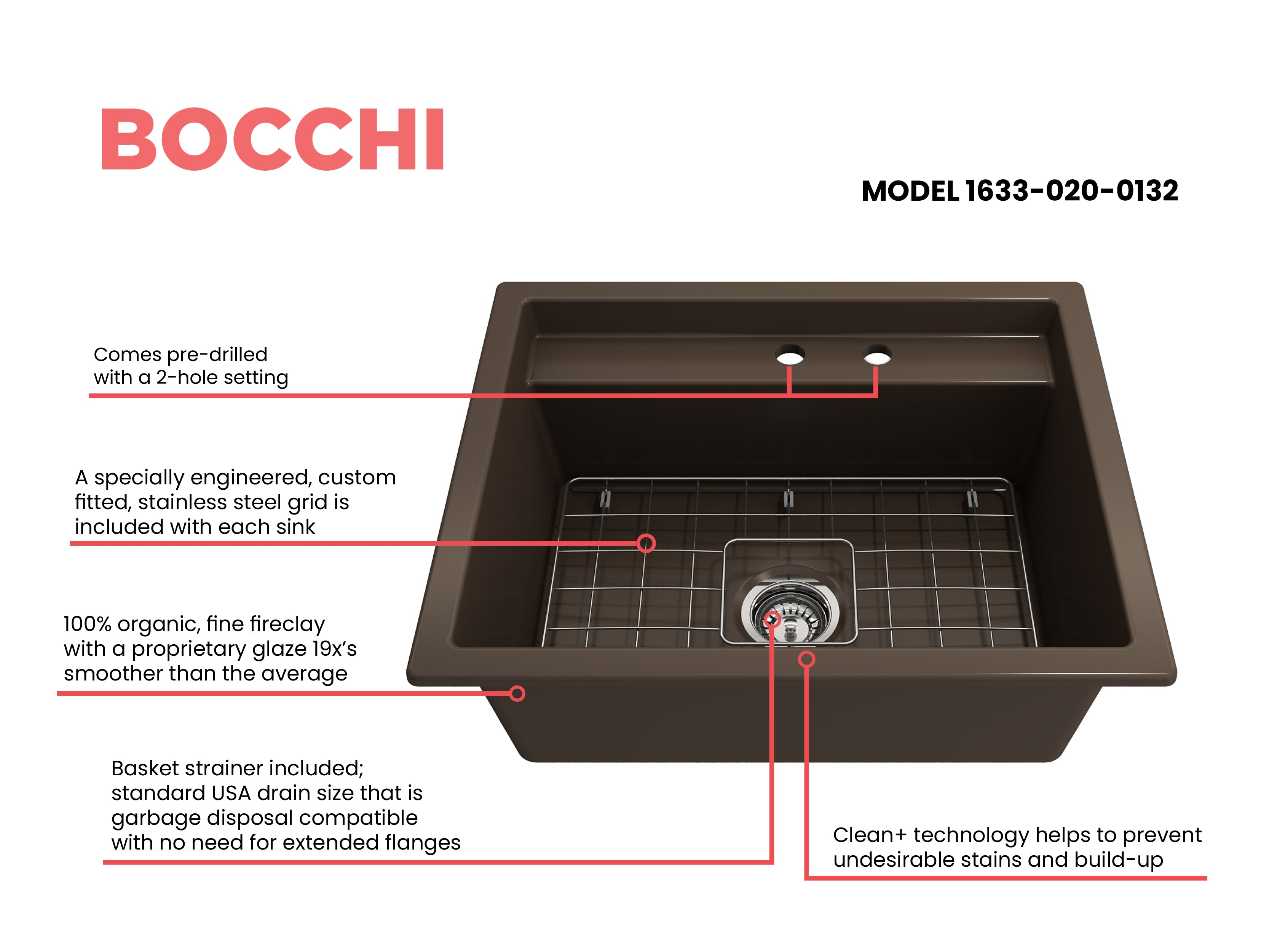 Baveno Hide-Away Workstation Fireclay 27 in. Single Bowl Kitchen Sink 3-hole with Accessories 1633
