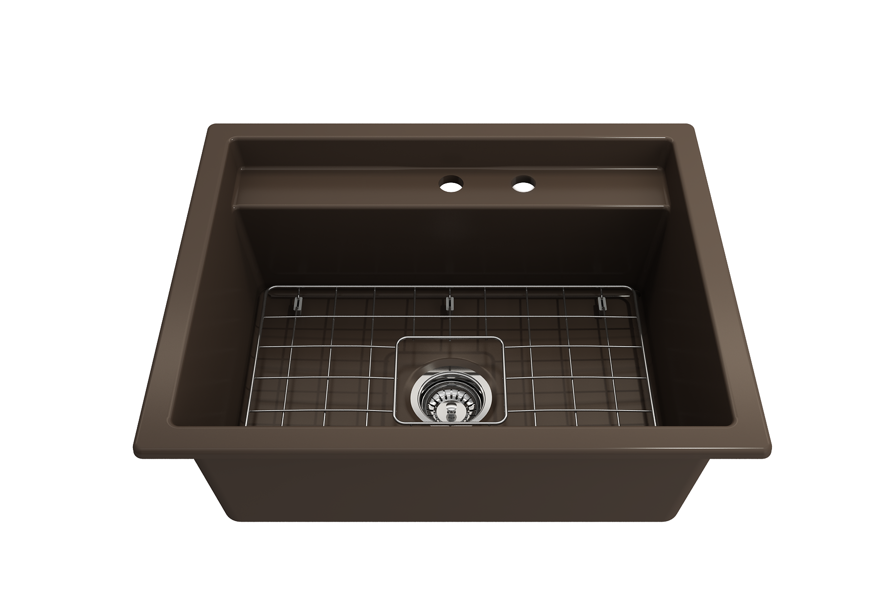 Baveno Hide-Away Workstation Fireclay 27 in. Single Bowl Kitchen Sink 3-hole with Accessories 1633