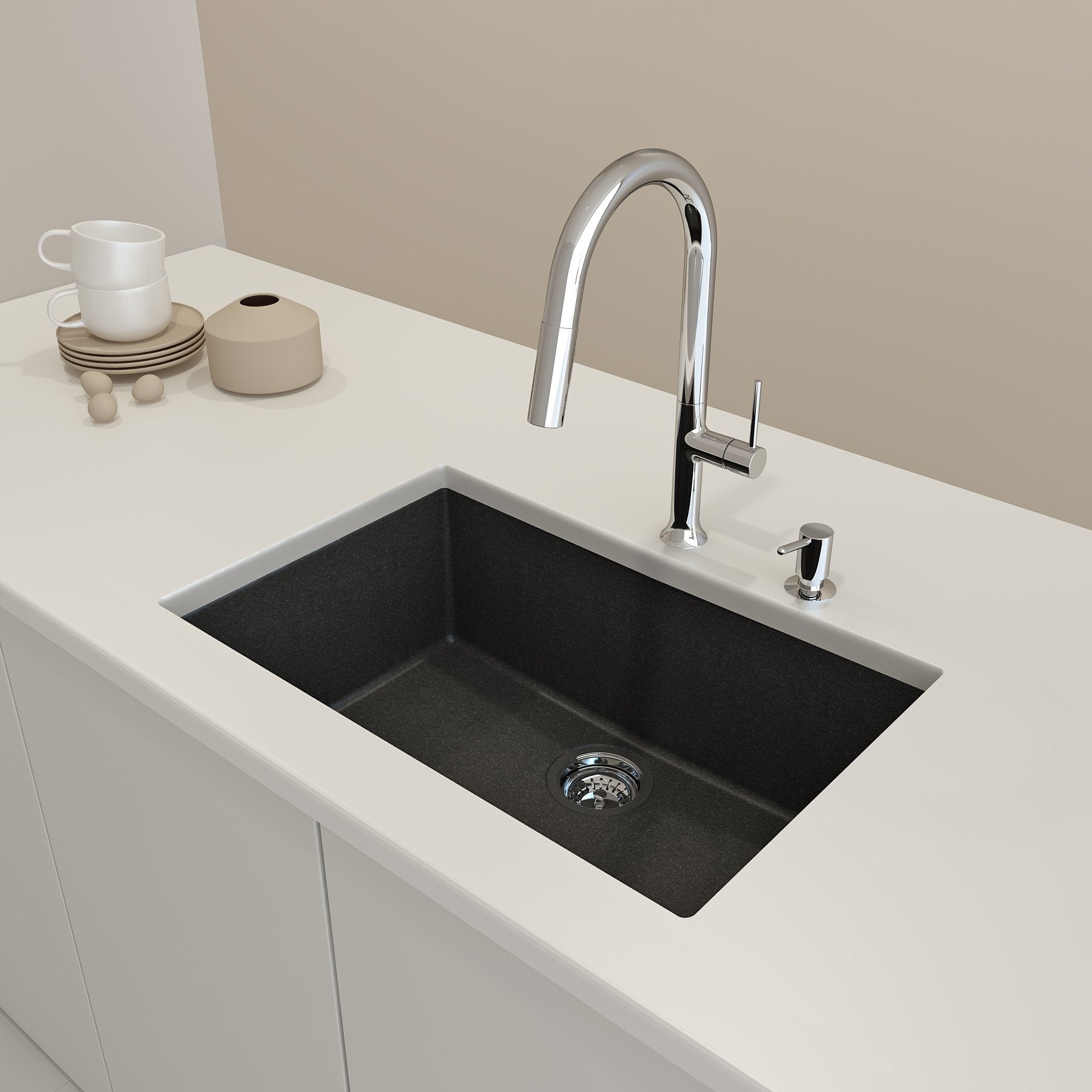Campino Uno Dual-Mount 27 in. Single Bowl Granite Composite Kitchen Sink 1634