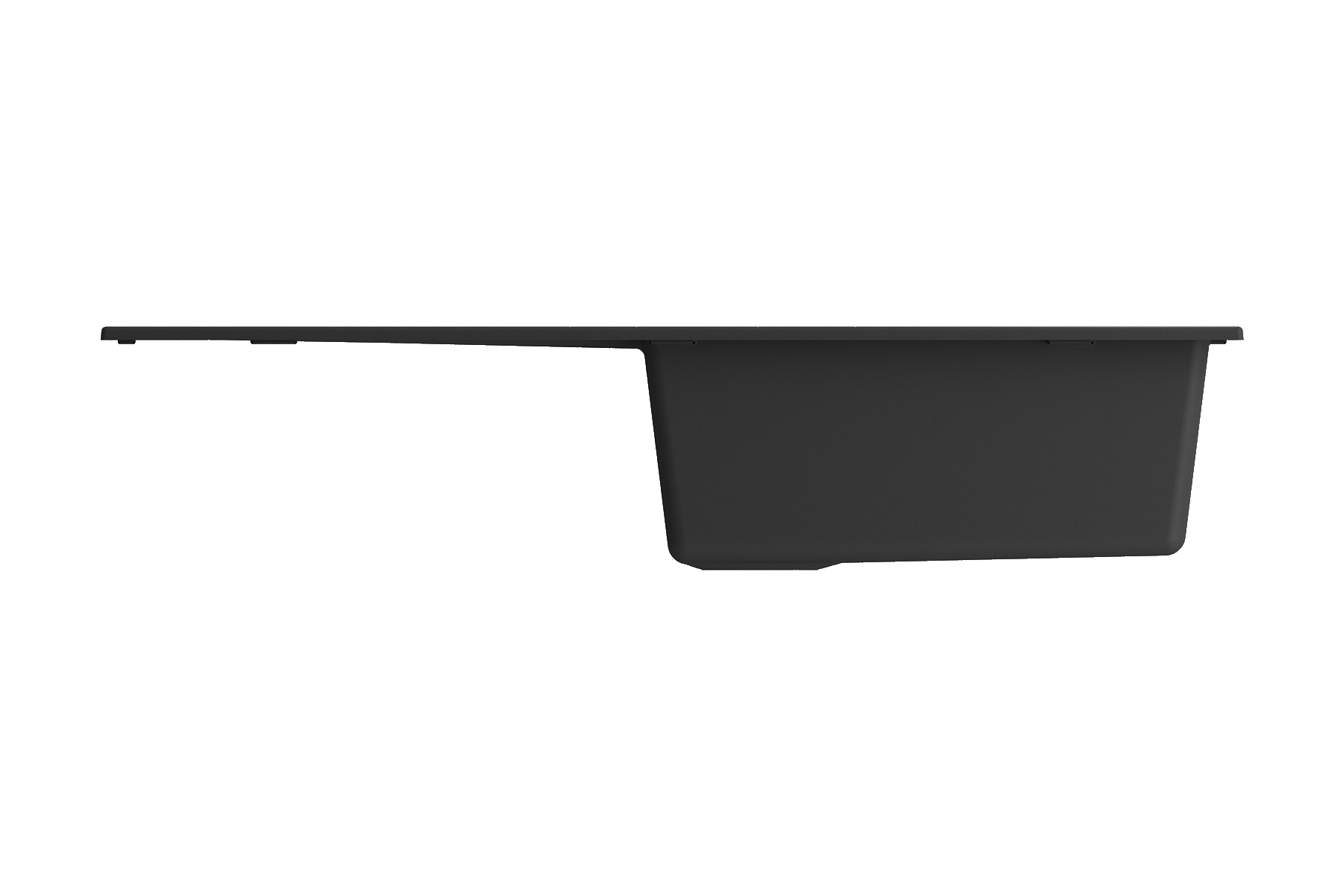 Levanzo Dual-Mount 20 in. Single Bowl with extended/reversible Drain Board Granite Composite Kitchen Sink 1635