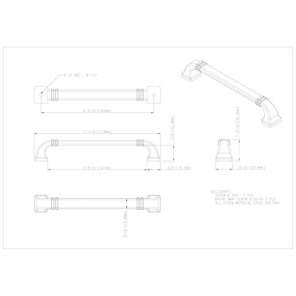 Hardware Resources 96 mm Center-to-Center Satin Nickel Ella Cabinet Pull