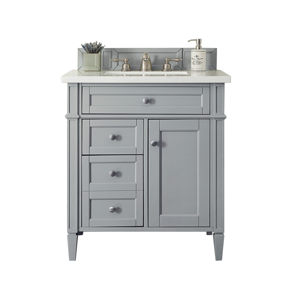 James Martin Brittany 30" Single Vanity in Urban Gray with 3cm Countertop