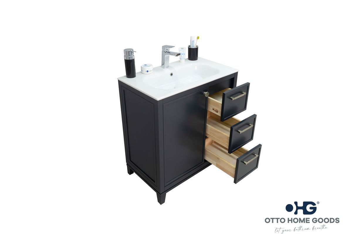 Frame Dark Gray 30" Bathroom Cabinet