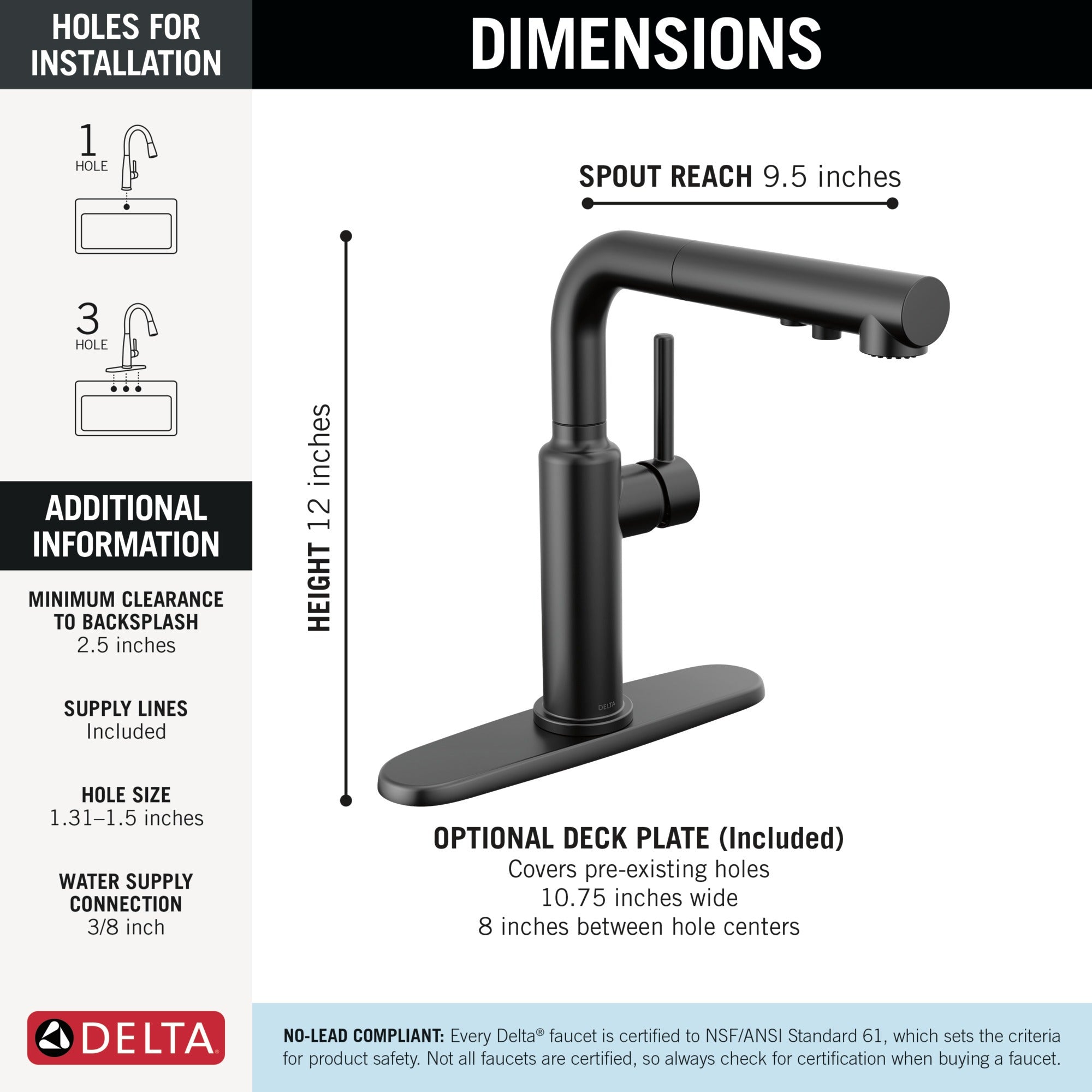 Delta Daneri™ Single Handle Pull-Out Kitchen Faucet