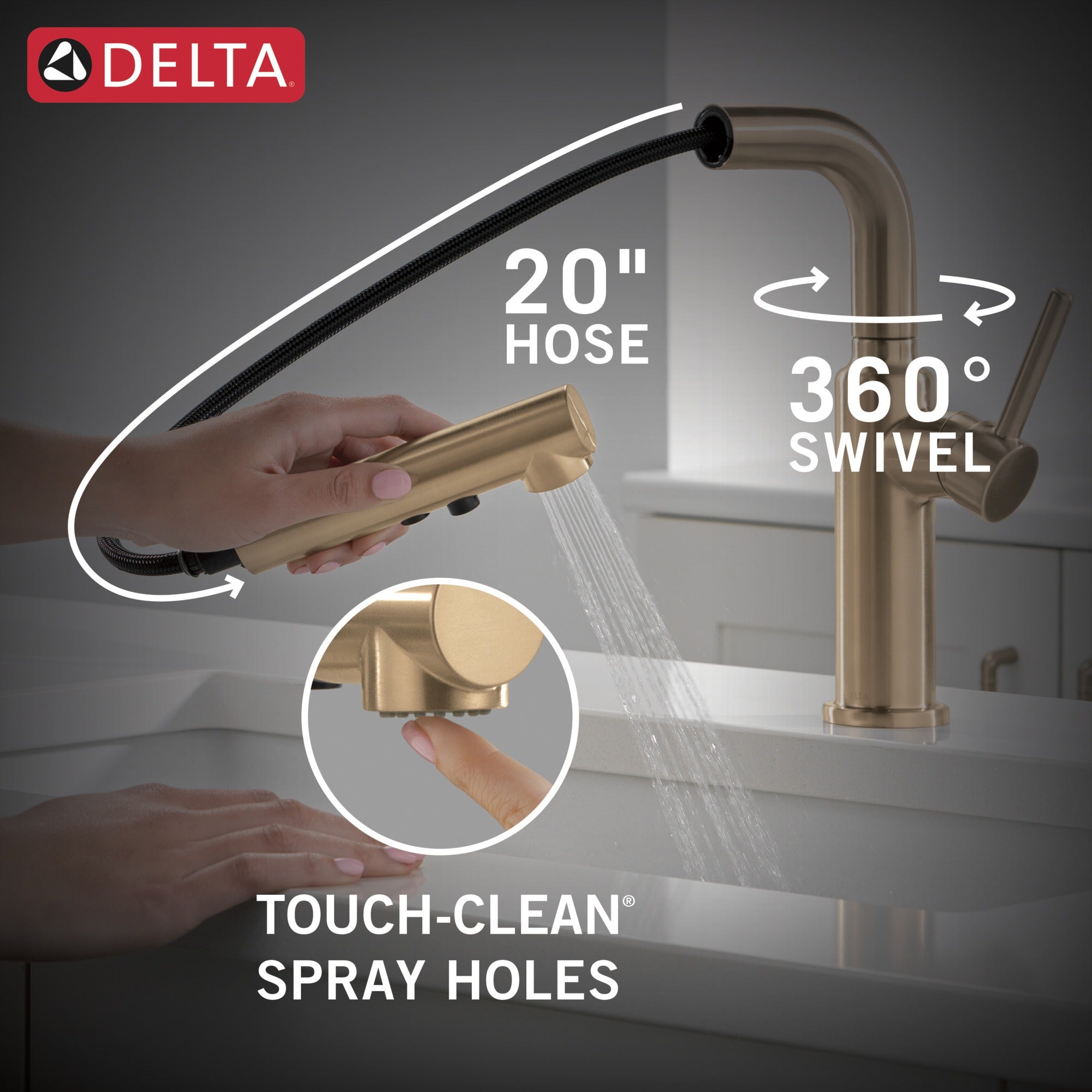 Delta Daneri™ Single Handle Pull-Out Kitchen Faucet