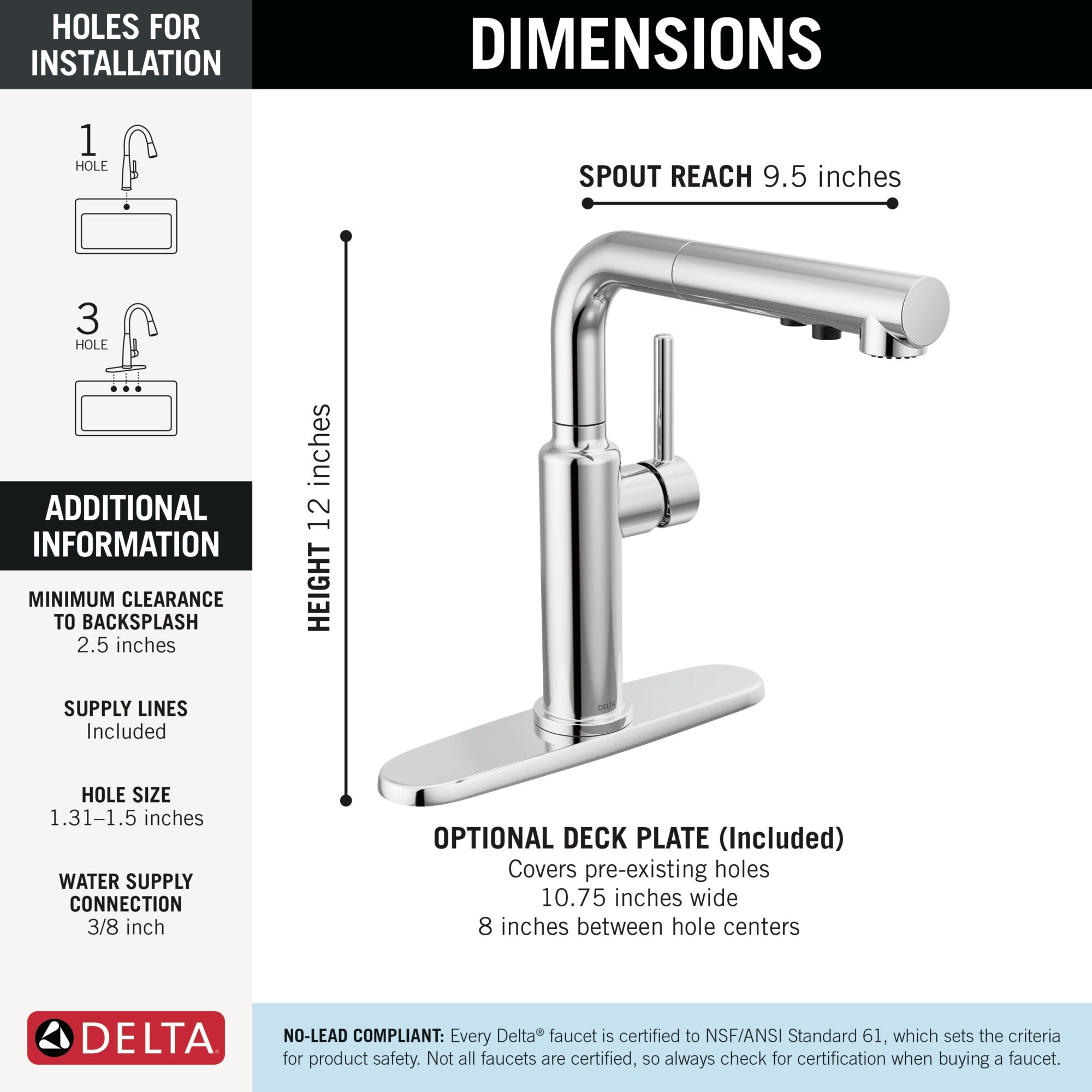 Delta Daneri™ Single Handle Pull-Out Kitchen Faucet