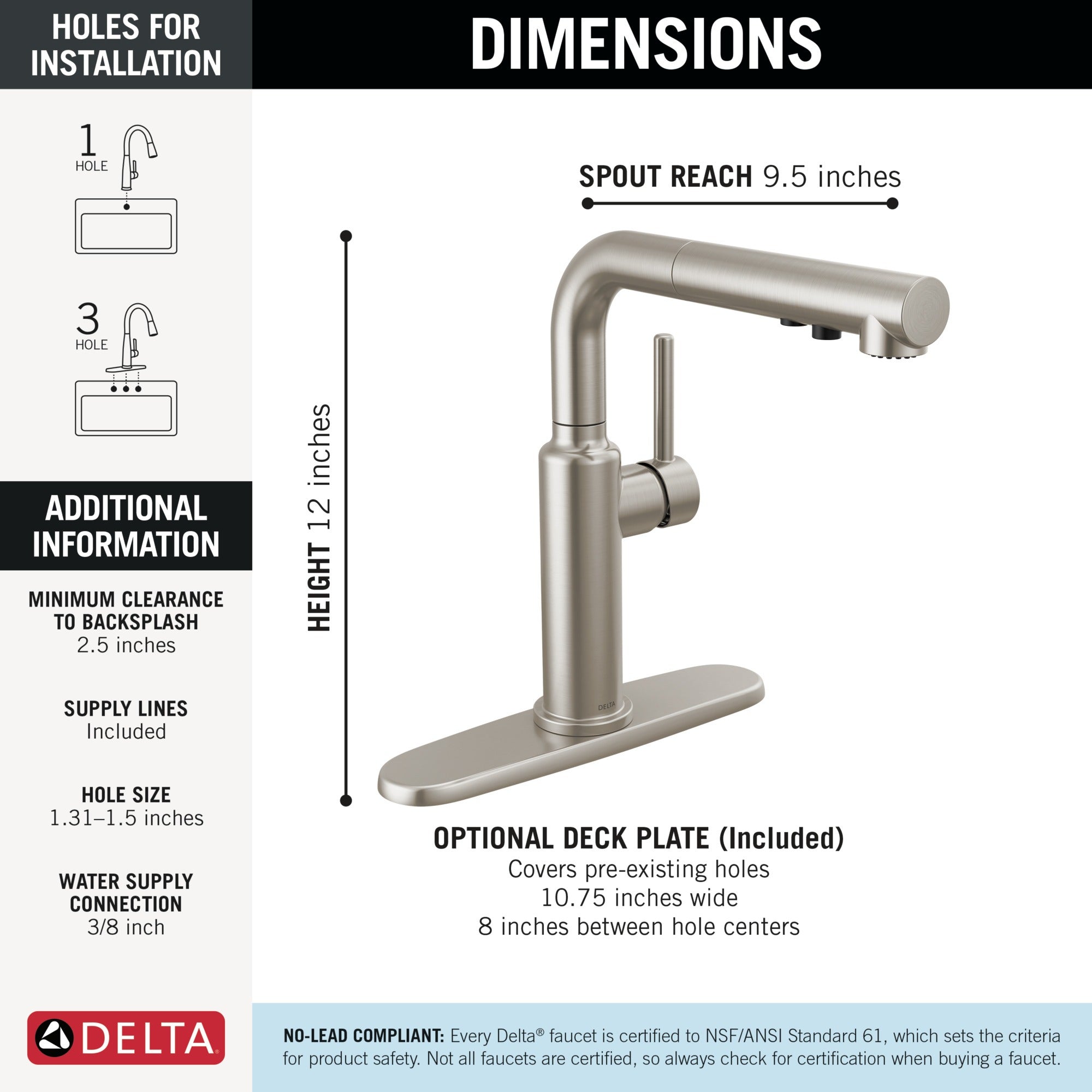 Delta Daneri™ Single Handle Pull-Out Kitchen Faucet