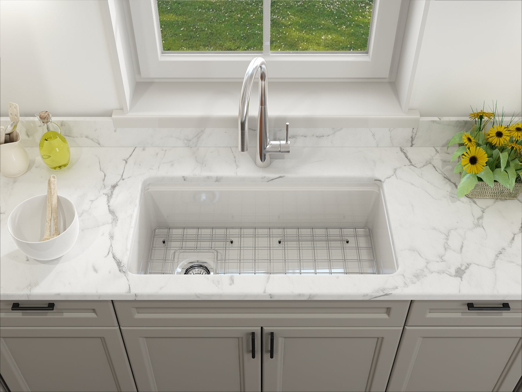 SOTTO STEP-RIM 34 Fireclay Workstation Sinks