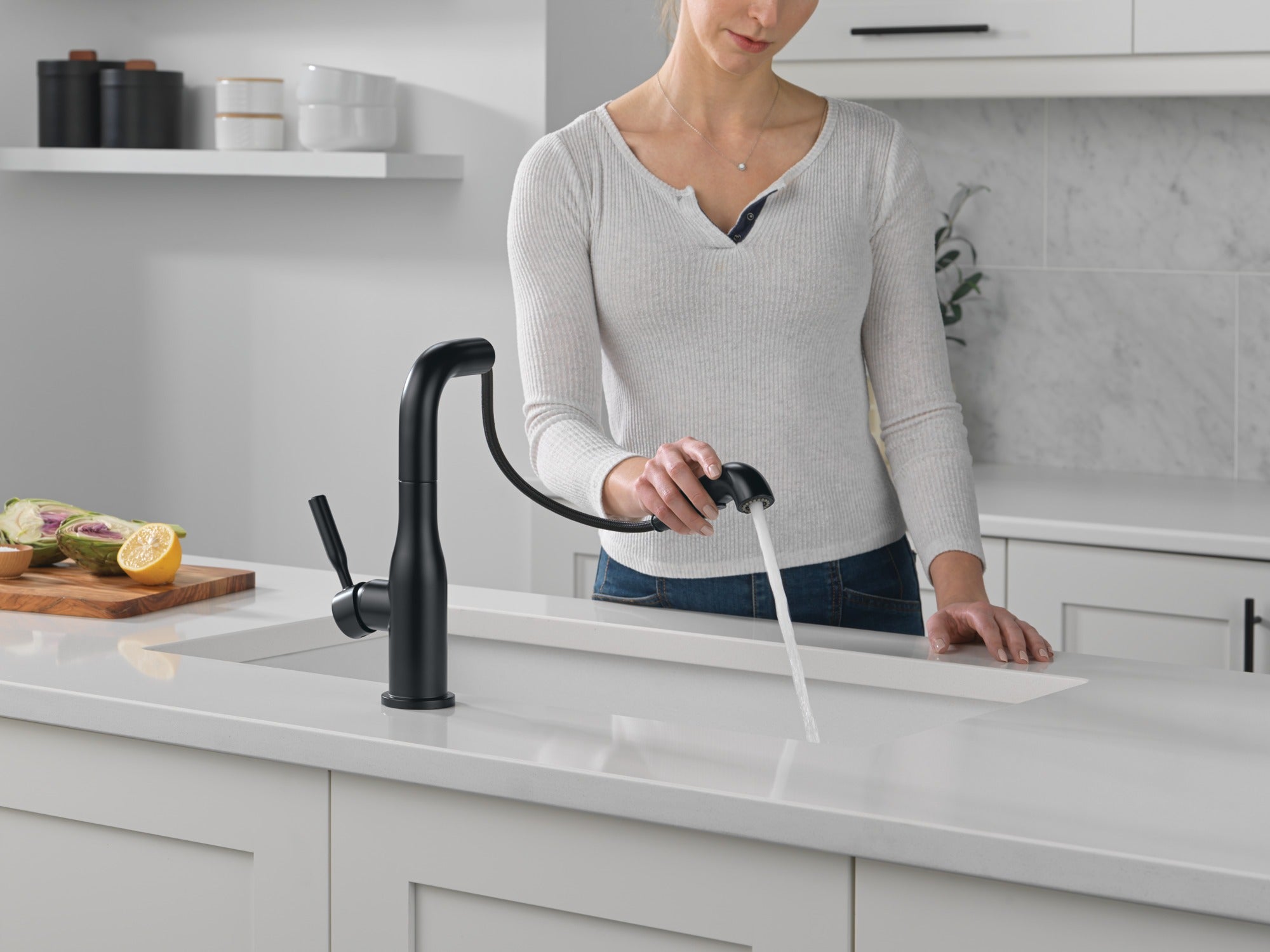 Delta Almari™ Single Handle Pull-Out Kitchen Faucet