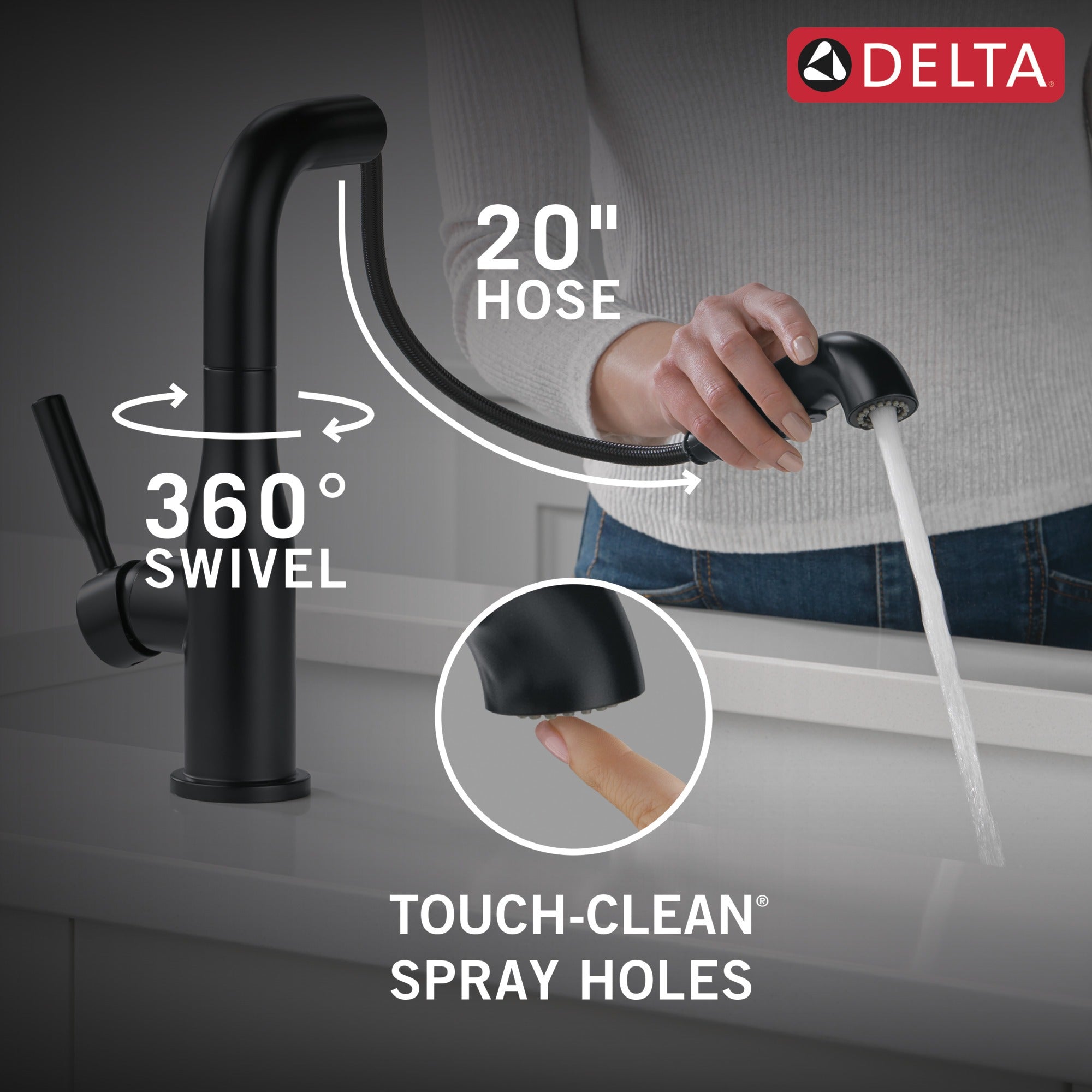 Delta Almari™ Single Handle Pull-Out Kitchen Faucet