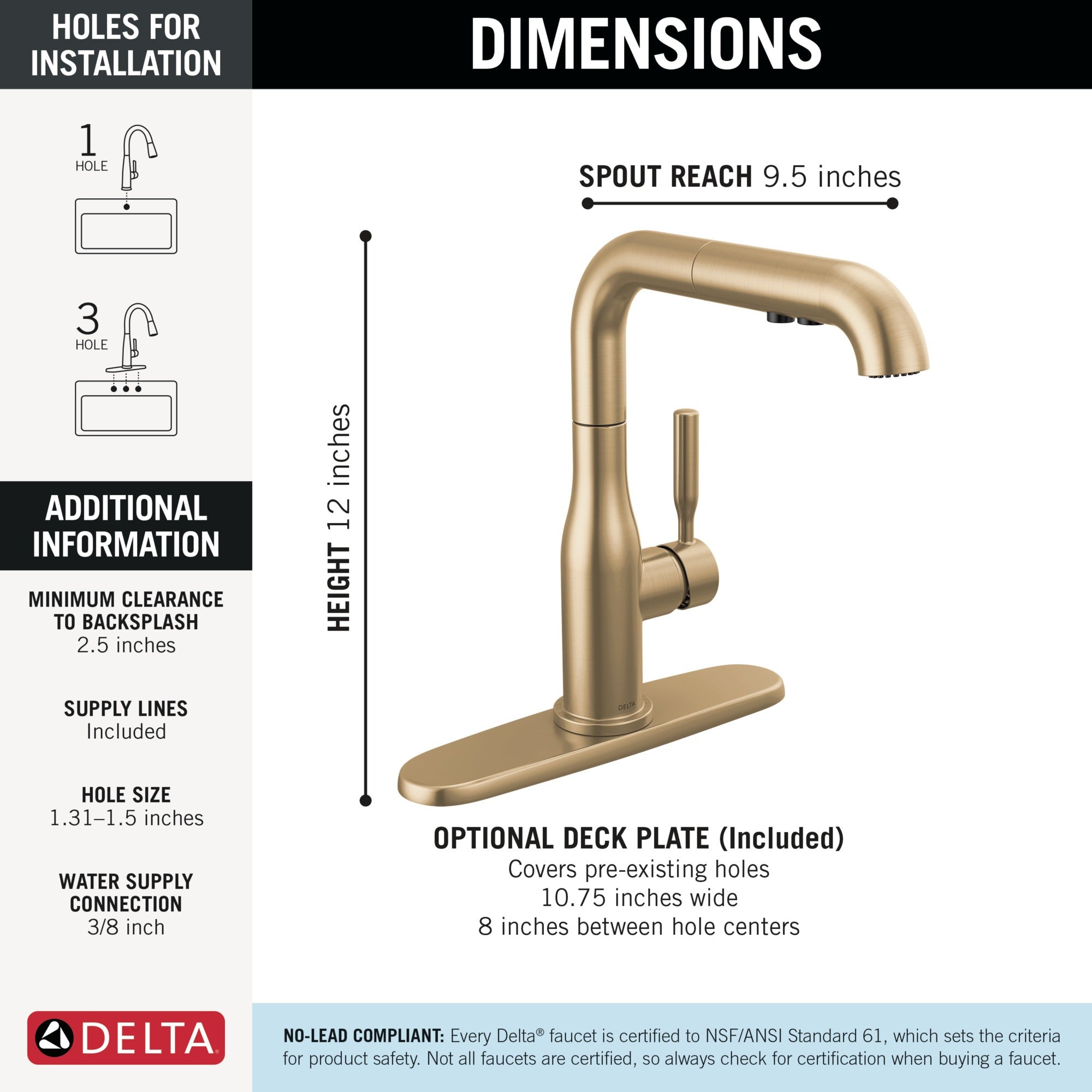 Delta Almari™ Single Handle Pull-Out Kitchen Faucet