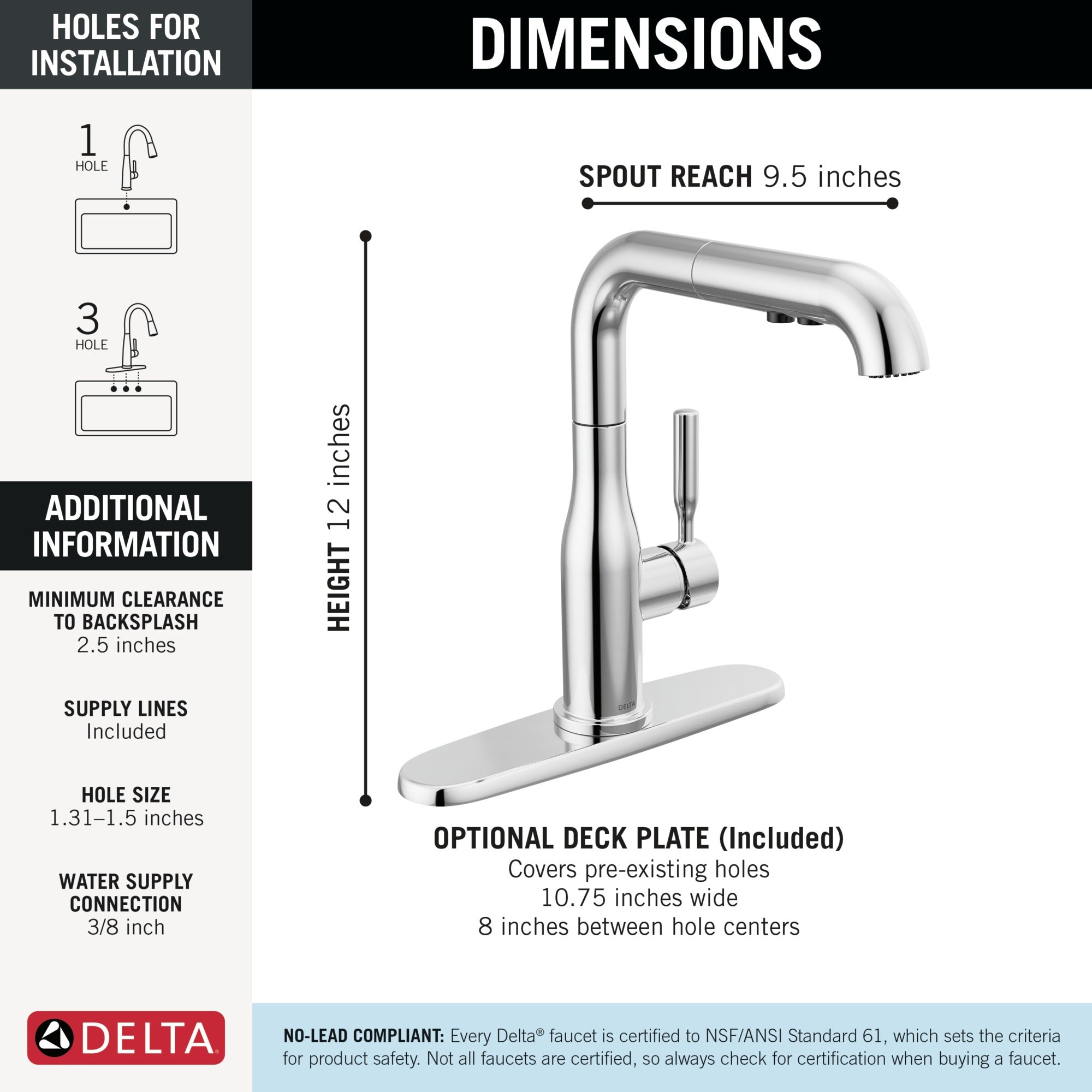 Delta Almari™ Single Handle Pull-Out Kitchen Faucet