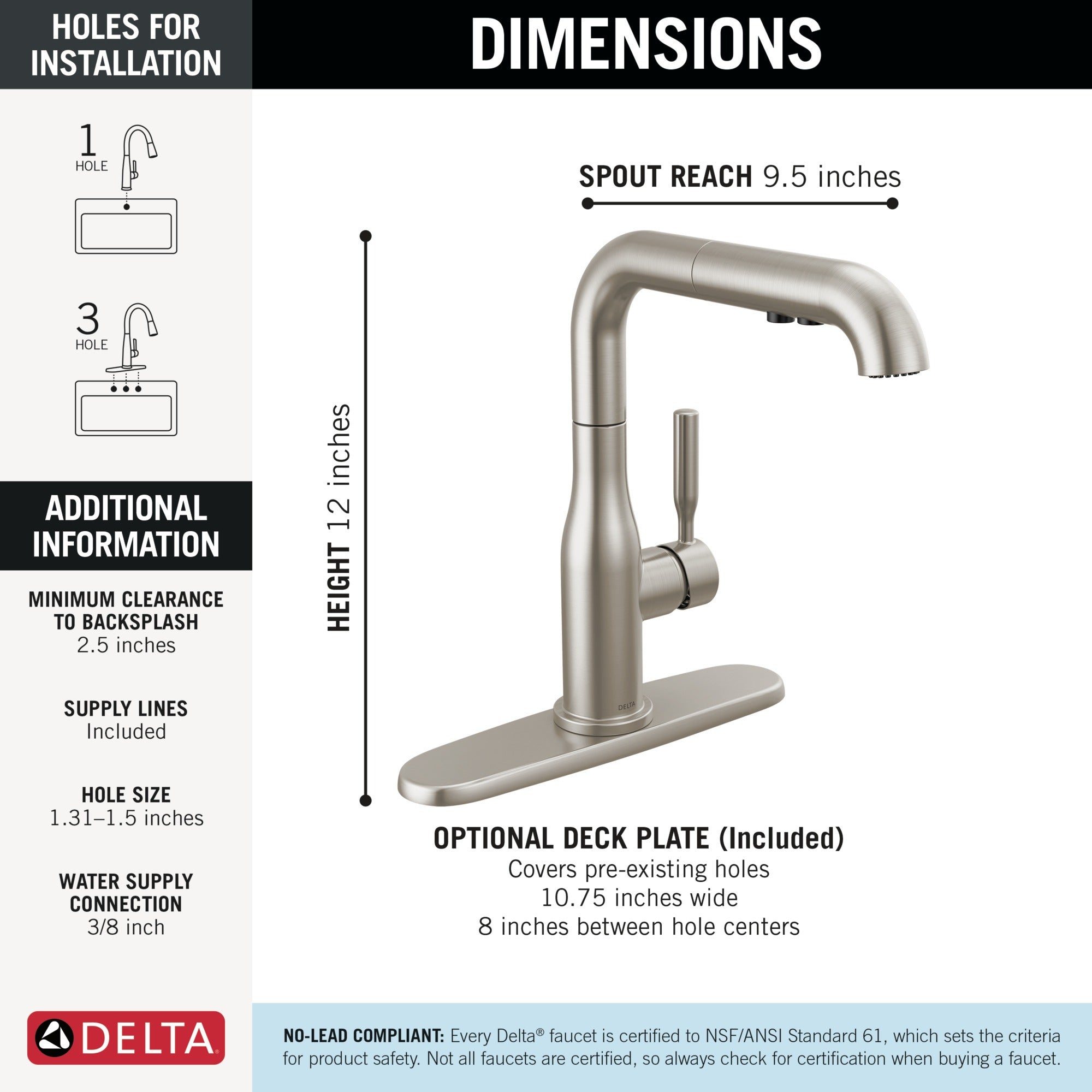 Delta Almari™ Single Handle Pull-Out Kitchen Faucet