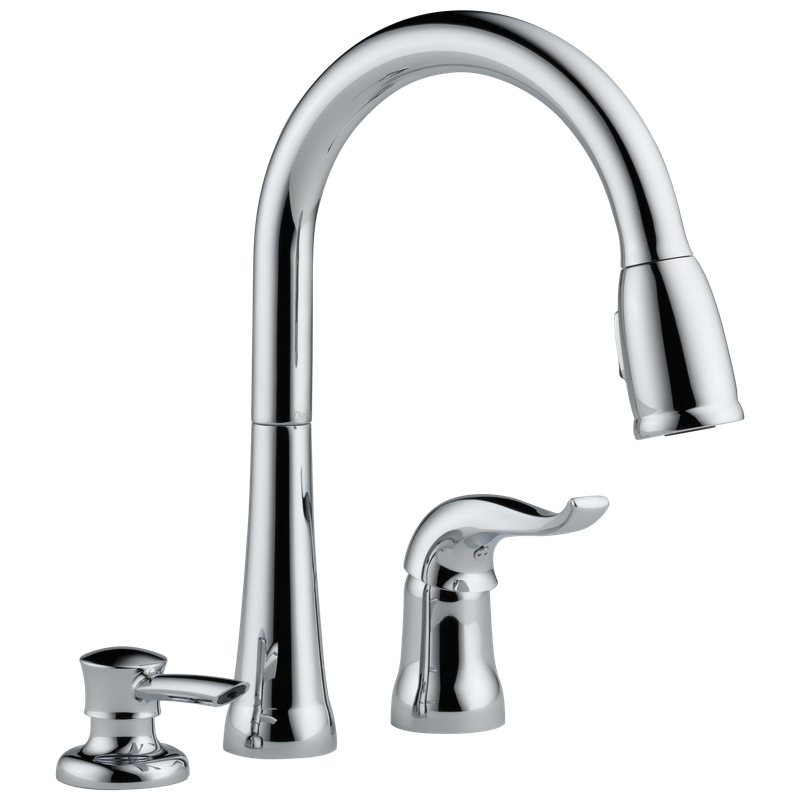 Delta Kate® Single Handle Pull-Down Kitchen Faucet with Soap Dispenser