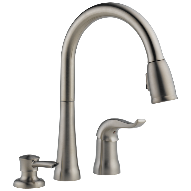 Delta Kate® Single Handle Pull-Down Kitchen Faucet with Soap Dispenser