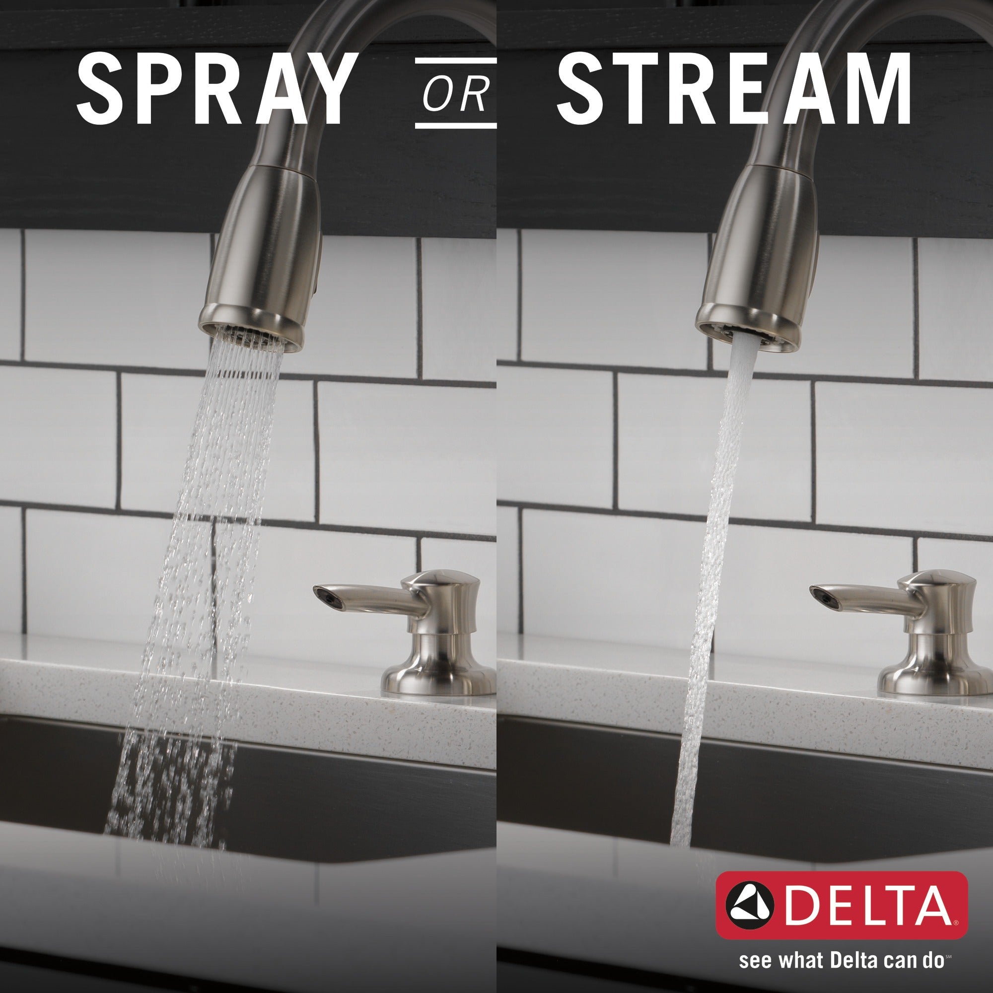 Delta Kate® Single Handle Pull-Down Kitchen Faucet with Soap Dispenser