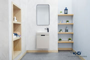 Luca 20" Sand Wall Mount Bathroom Vanity with Integrated Sink