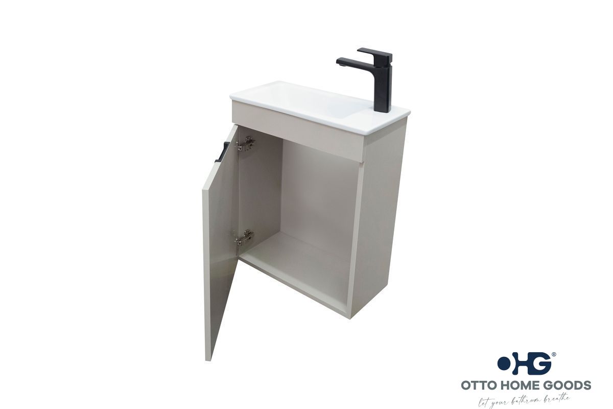 Luca 20" Sand Wall Mount Bathroom Vanity with Integrated Sink