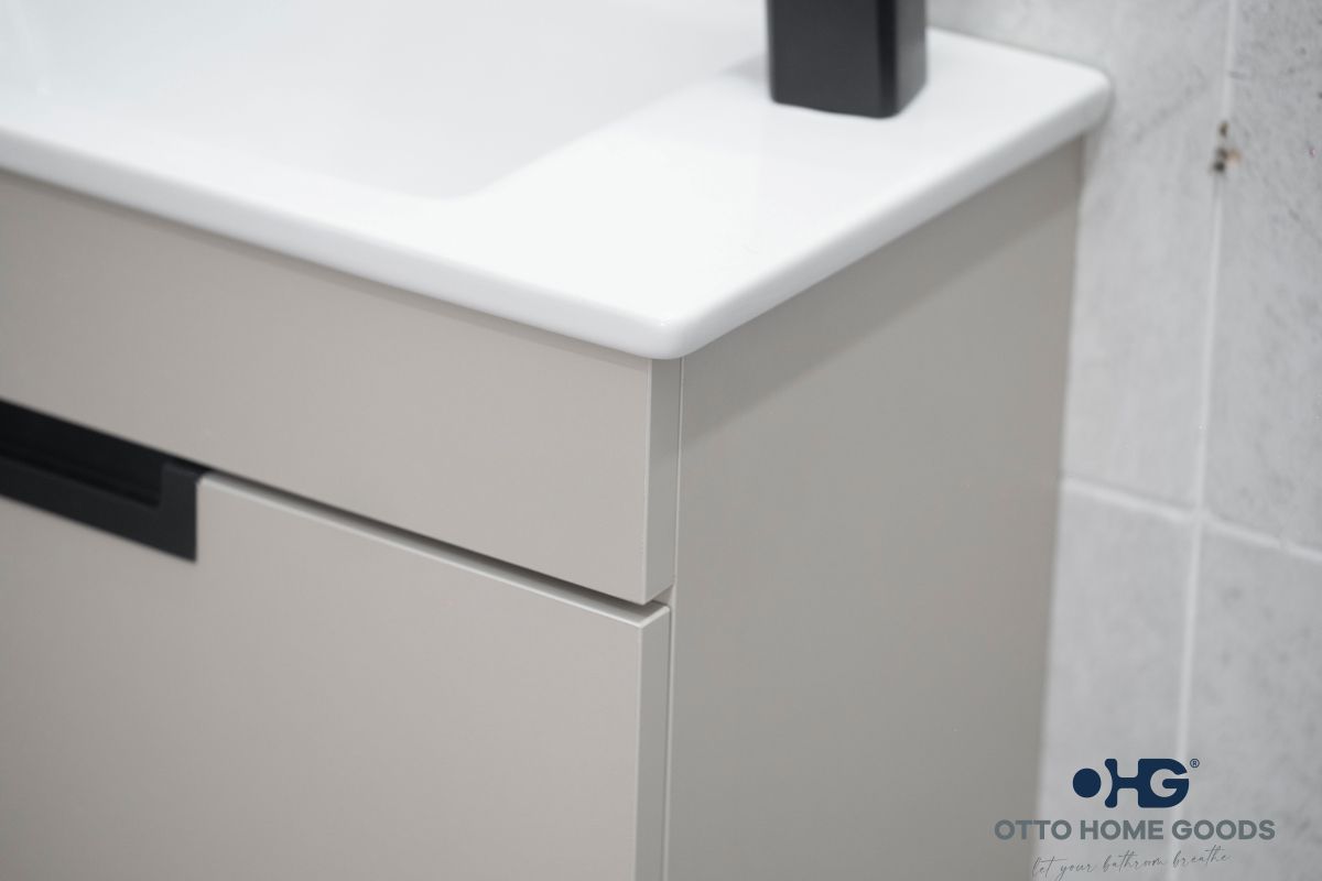 Luca 20" Sand Wall Mount Bathroom Vanity with Integrated Sink