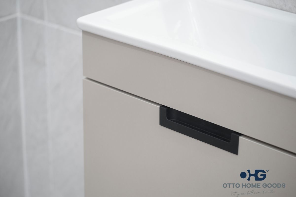 Luca 20" Sand Wall Mount Bathroom Vanity with Integrated Sink